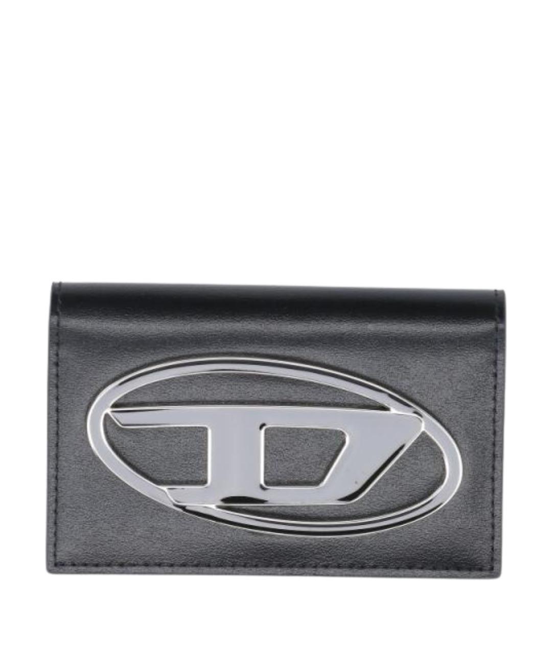 DIESEL Черный кожаный кошелек, фото 1