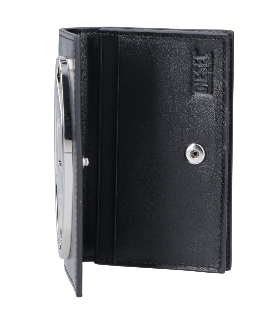 DIESEL Черный кожаный кошелек, фото 5