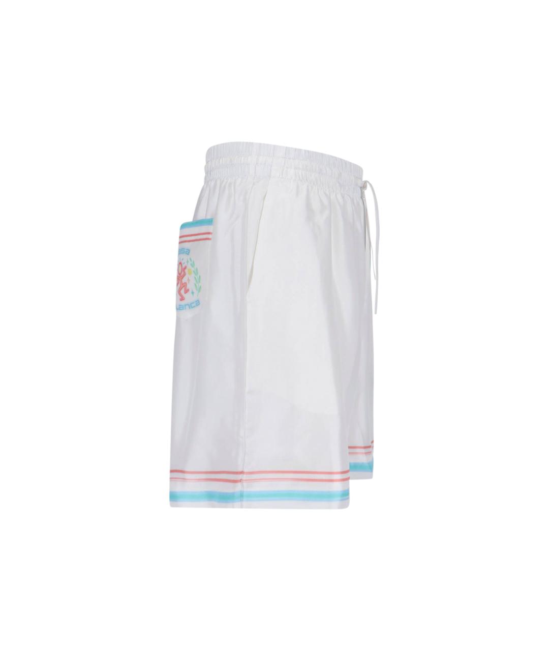 CASABLANCA Белые шелковые шорты, фото 3