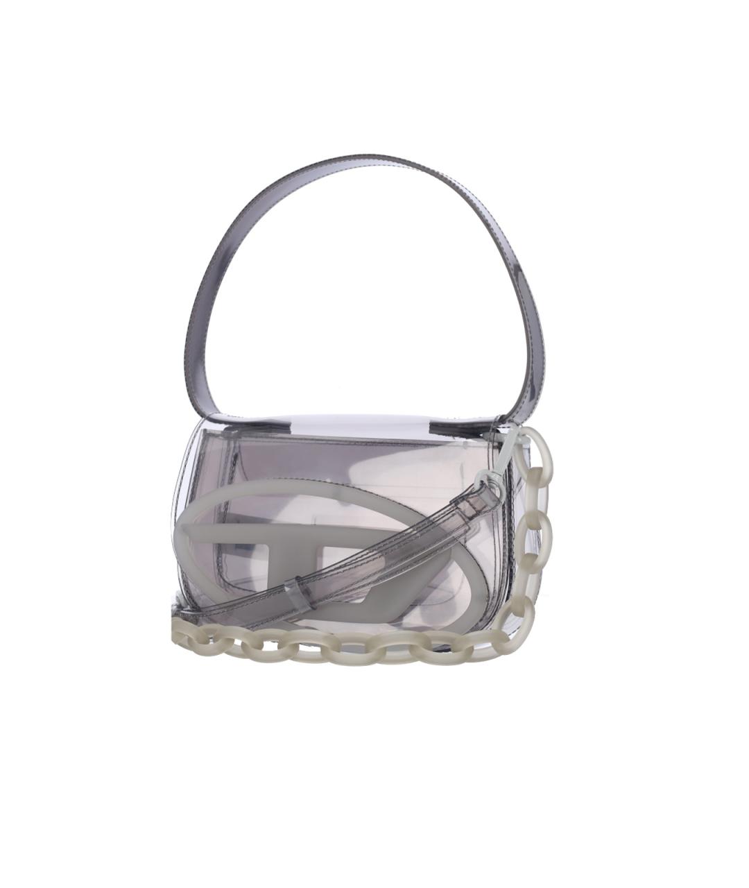 DIESEL Серебряная сумка с короткими ручками, фото 2