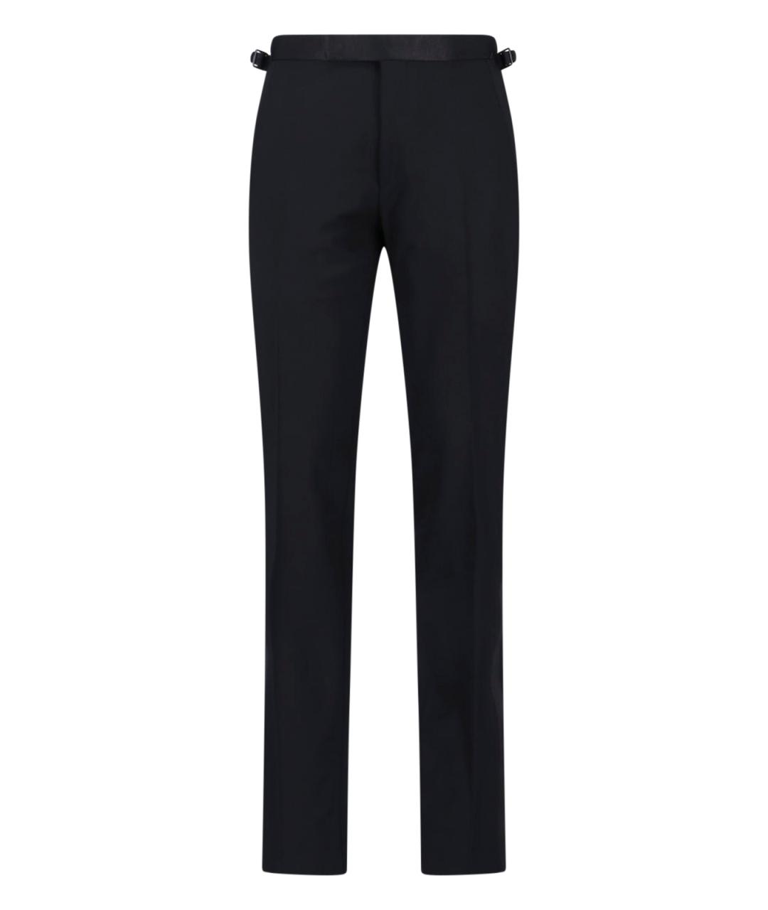TOM FORD Черные шерстяные классические брюки, фото 1