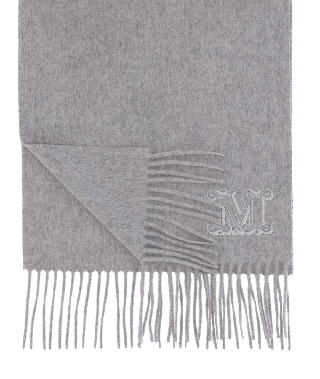 MAX MARA Серый кашемировый шарф, фото 3
