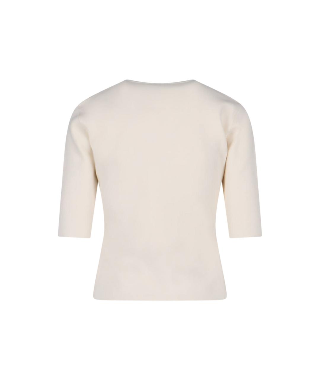 MAX MARA Бежевая вискозная футболка, фото 2