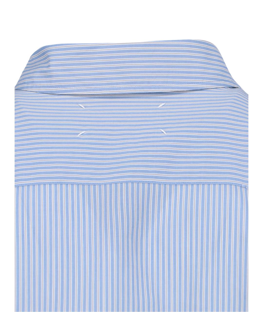 MAISON MARGIELA Голубая хлопковая рубашка, фото 3