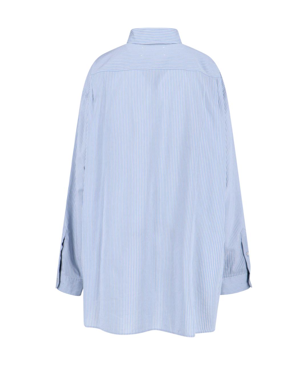 MAISON MARGIELA Голубая хлопковая рубашка, фото 2
