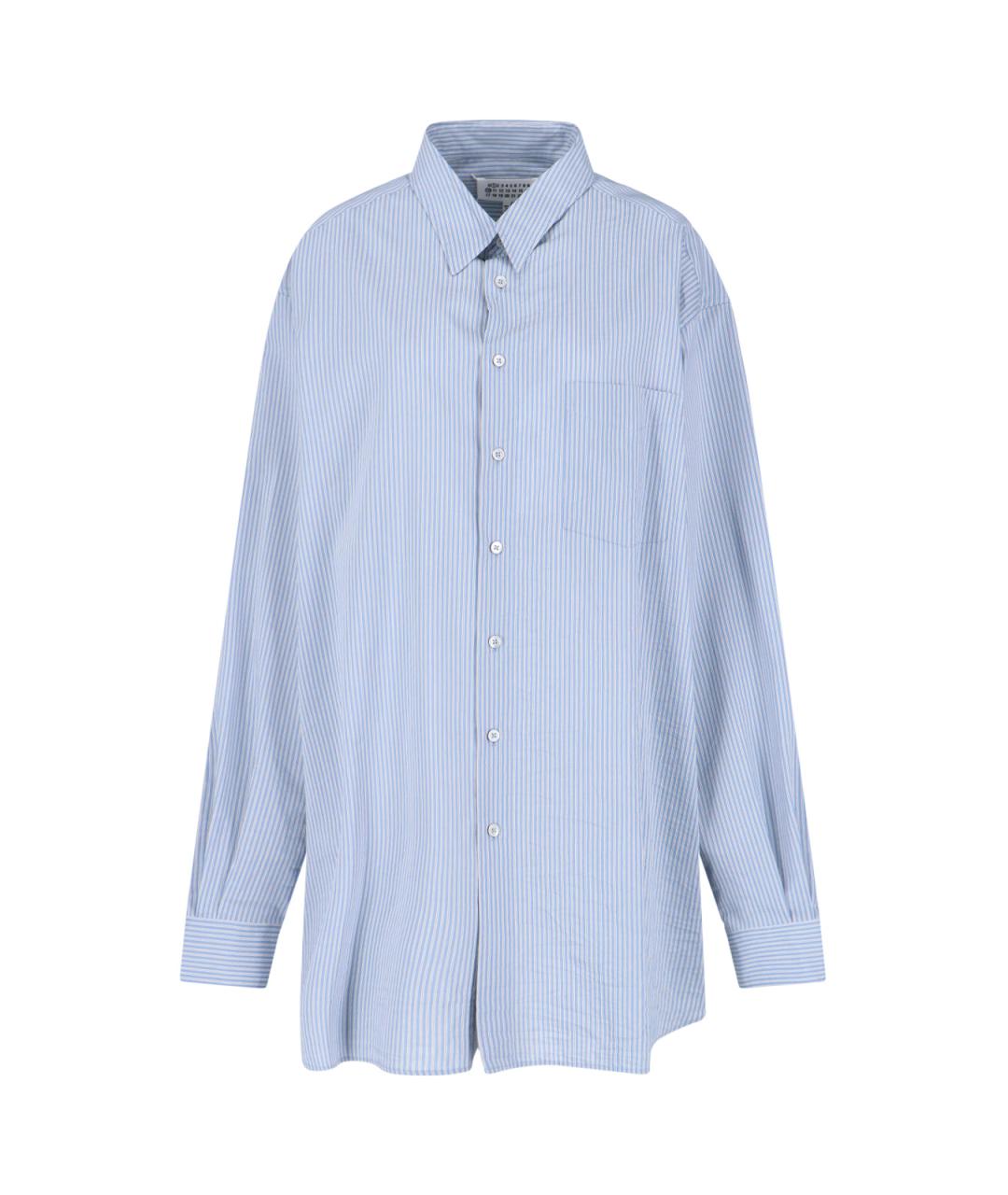 MAISON MARGIELA Голубая хлопковая рубашка, фото 1