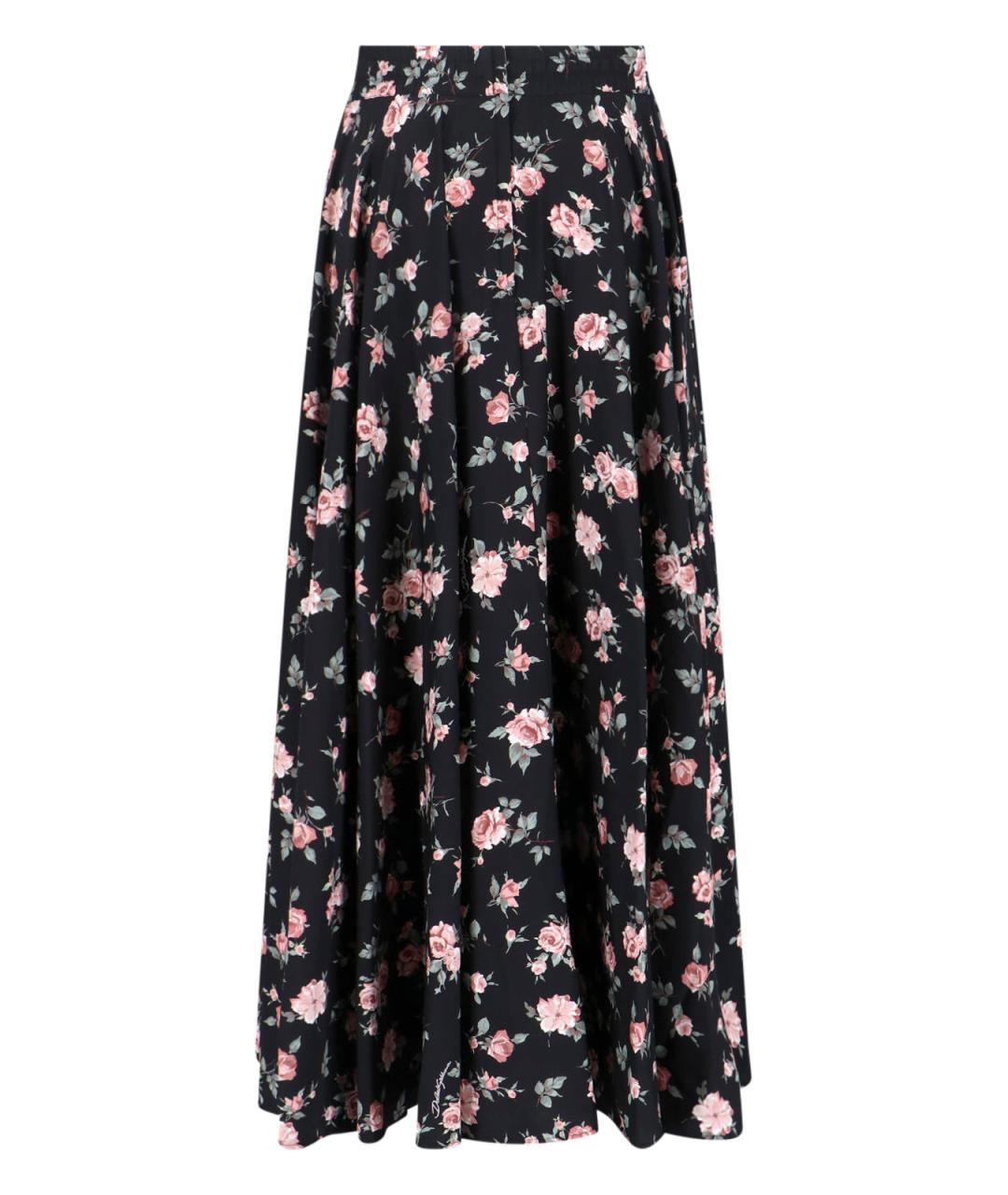 DOLCE&GABBANA Мульти шелковая юбка миди, фото 2