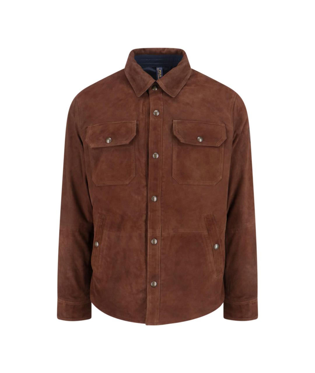 POLO RALPH LAUREN Коричневая кожаная куртка, фото 1