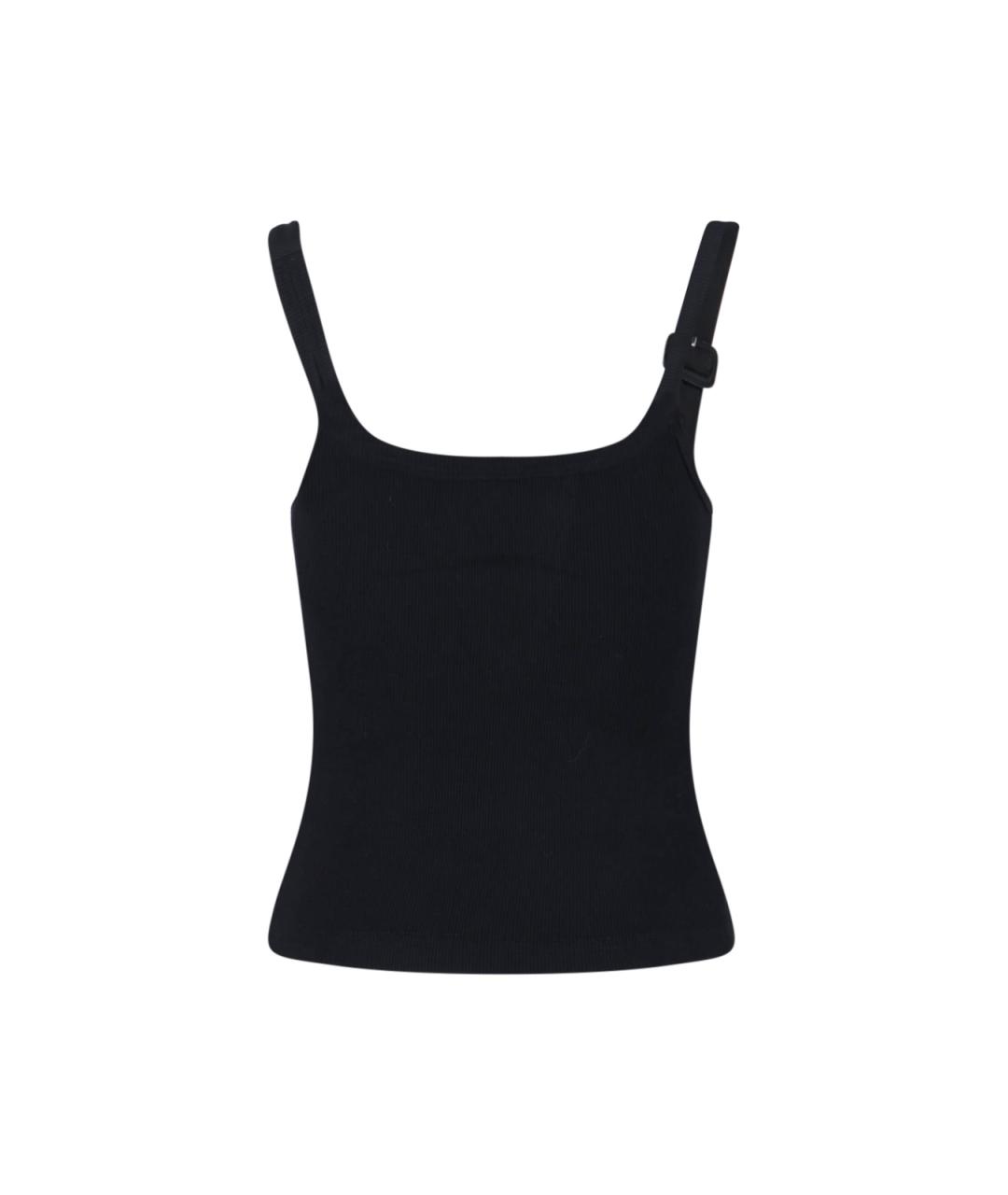 COURREGES Черная хлопковая майка, фото 2