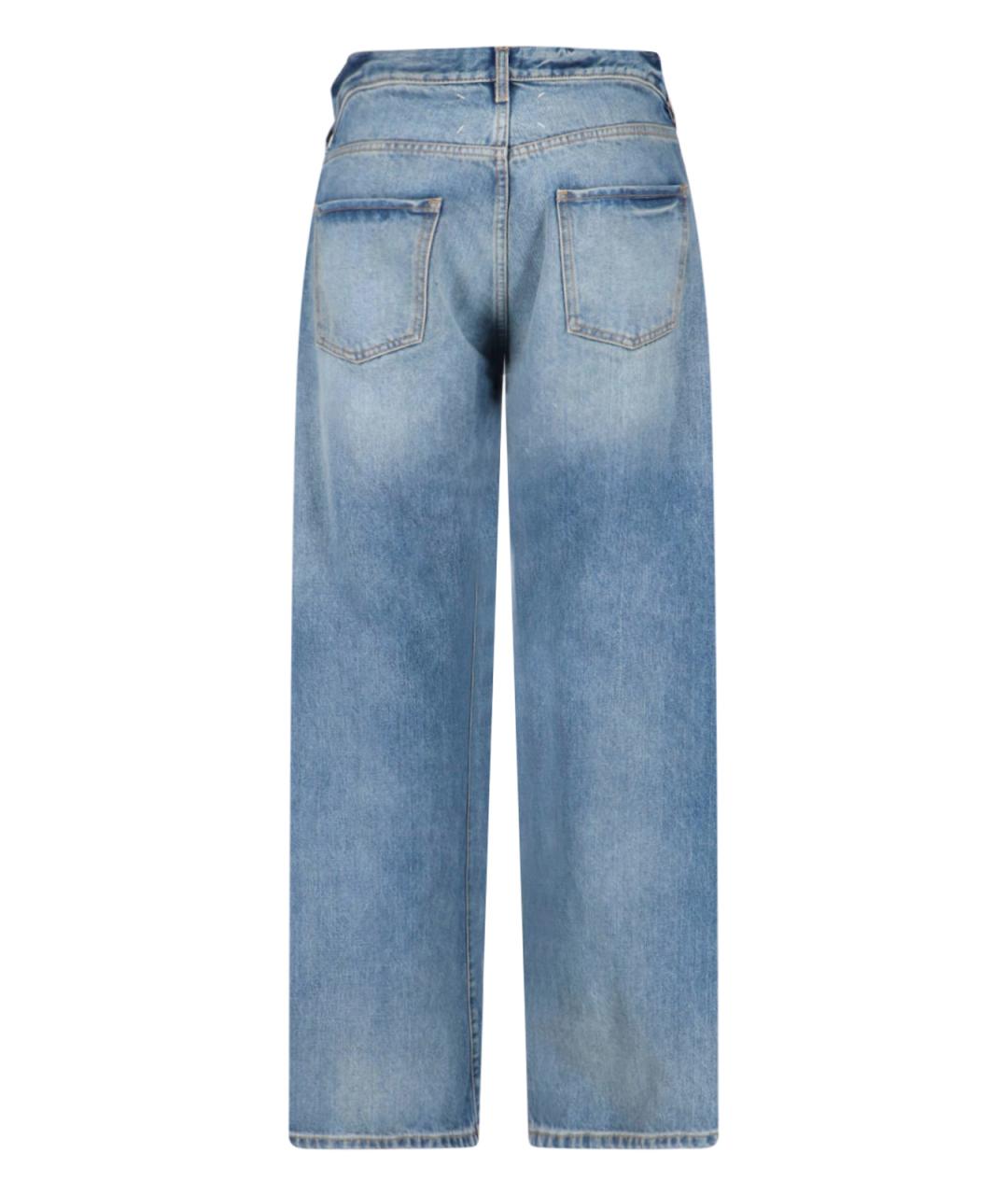 MAISON MARGIELA Синие хлопковые джинсы клеш, фото 2