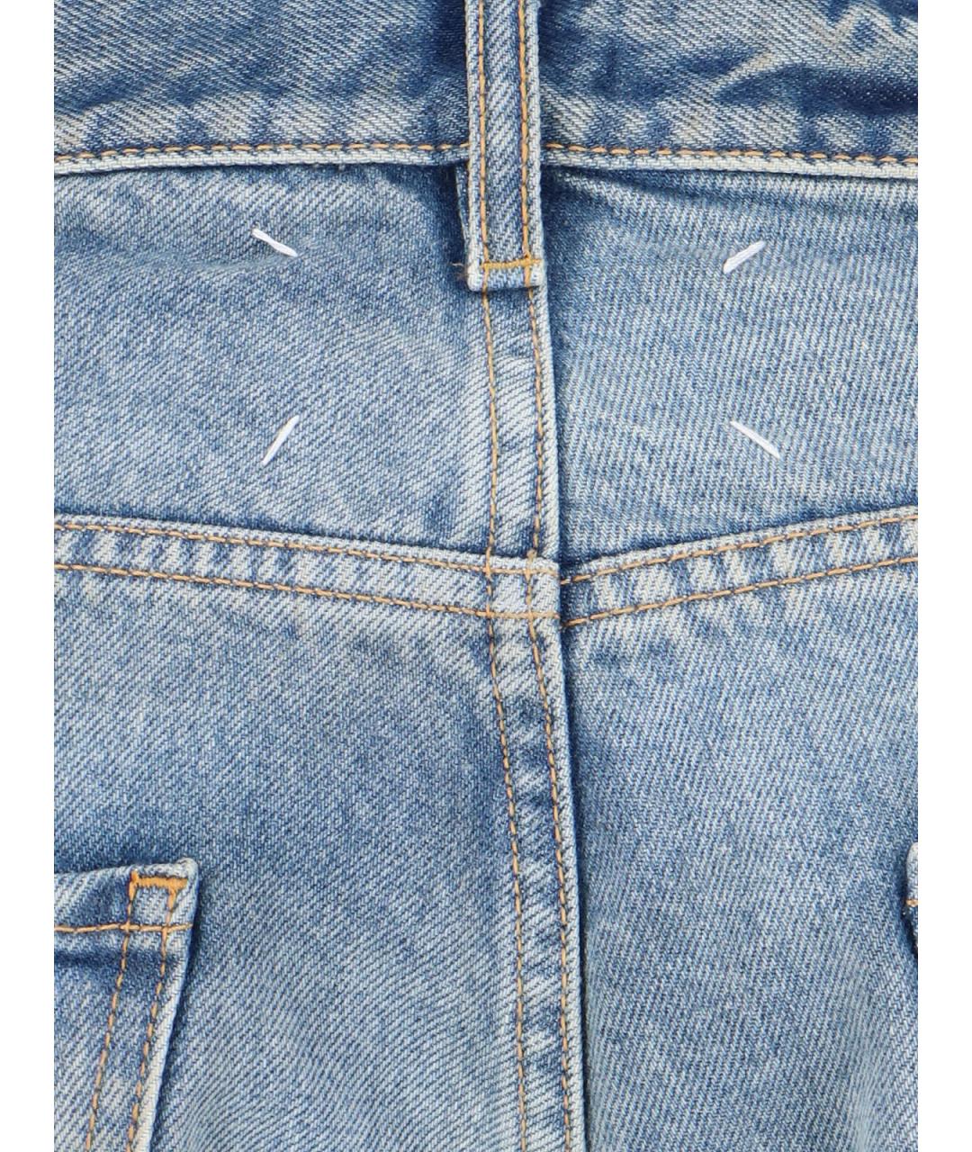 MAISON MARGIELA Синие хлопковые джинсы клеш, фото 4