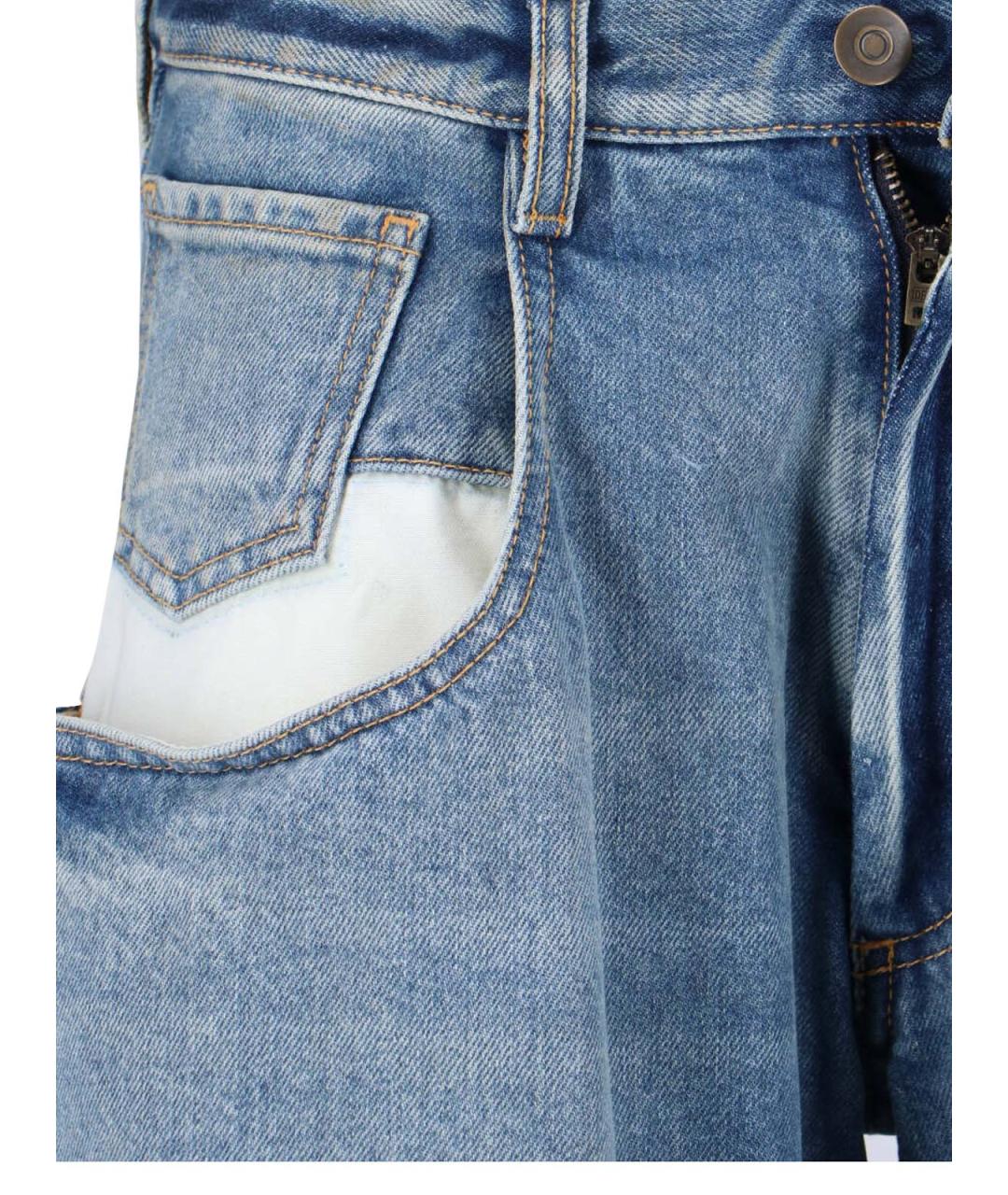 MAISON MARGIELA Синие хлопковые джинсы клеш, фото 5