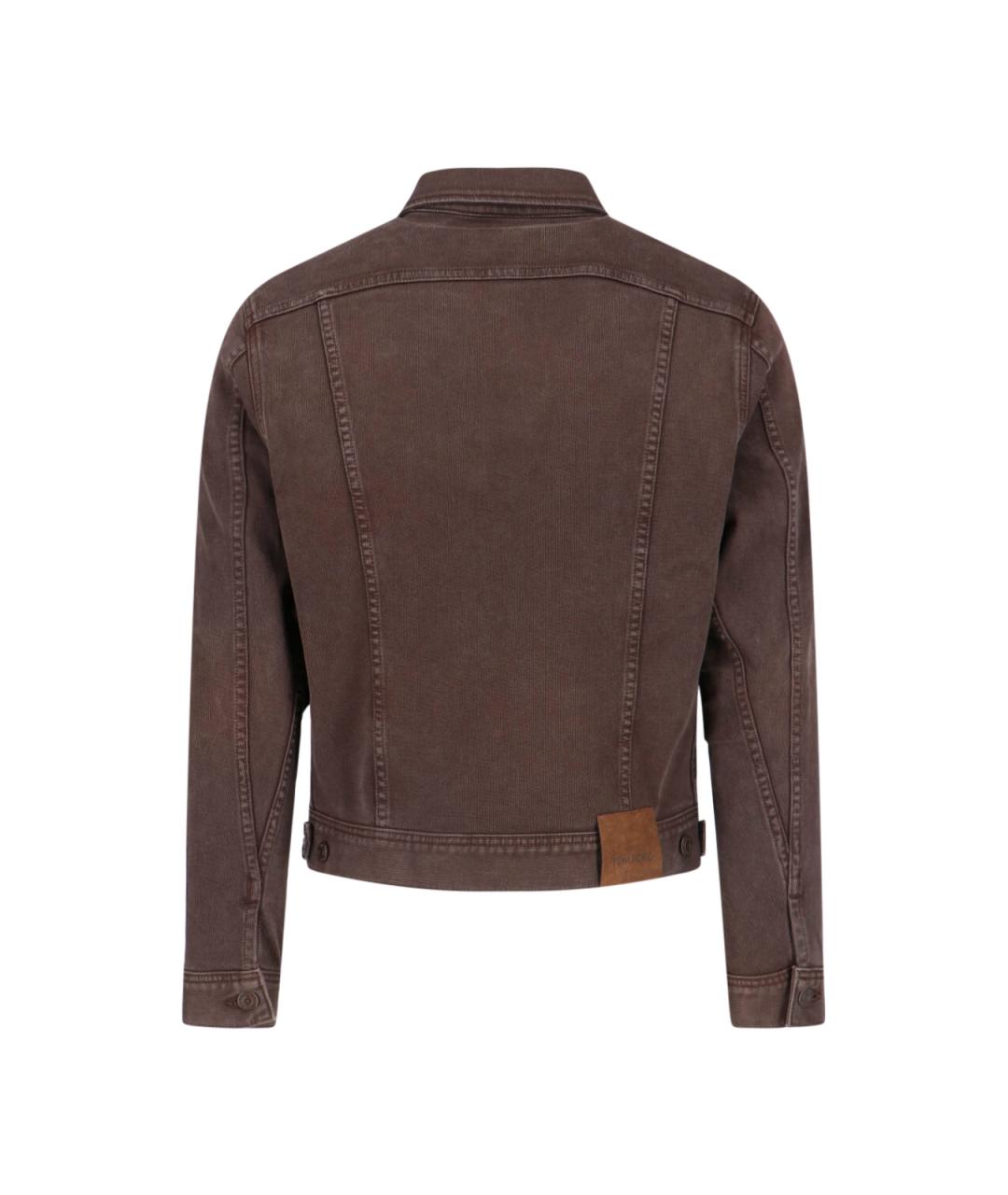 TOM FORD Коричневая хлопковая куртка, фото 2