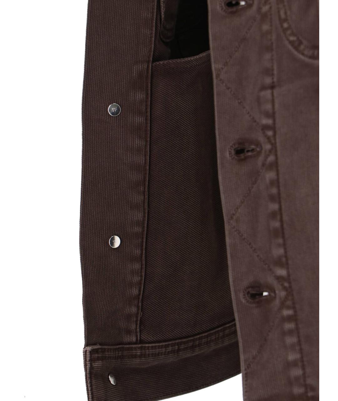 TOM FORD Коричневая хлопковая куртка, фото 5