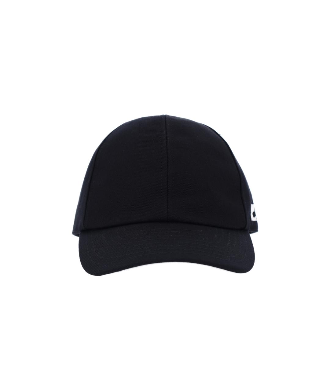 COURREGES Черная хлопковая кепка, фото 1