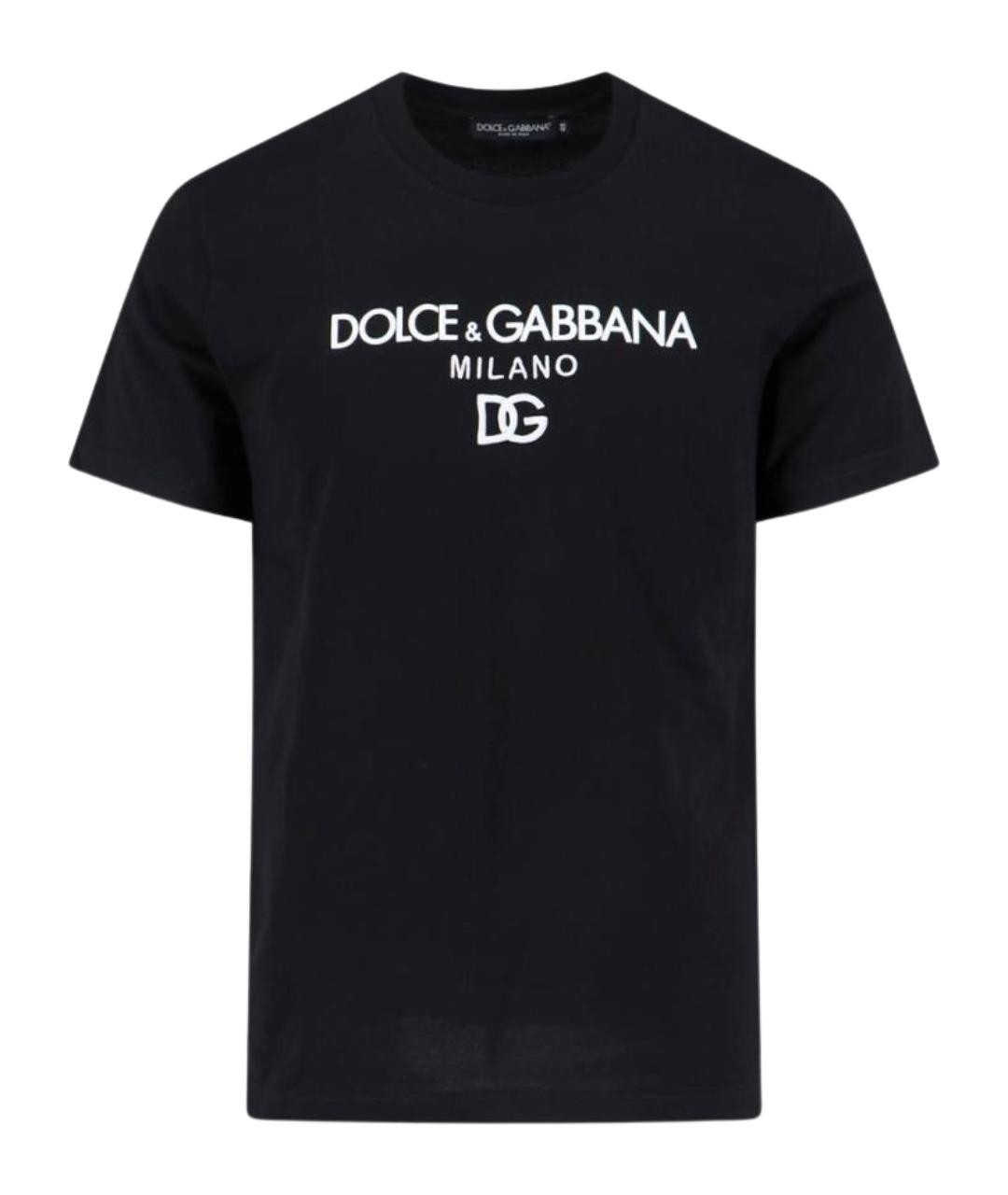 DOLCE&GABBANA Черная хлопковая футболка, фото 1