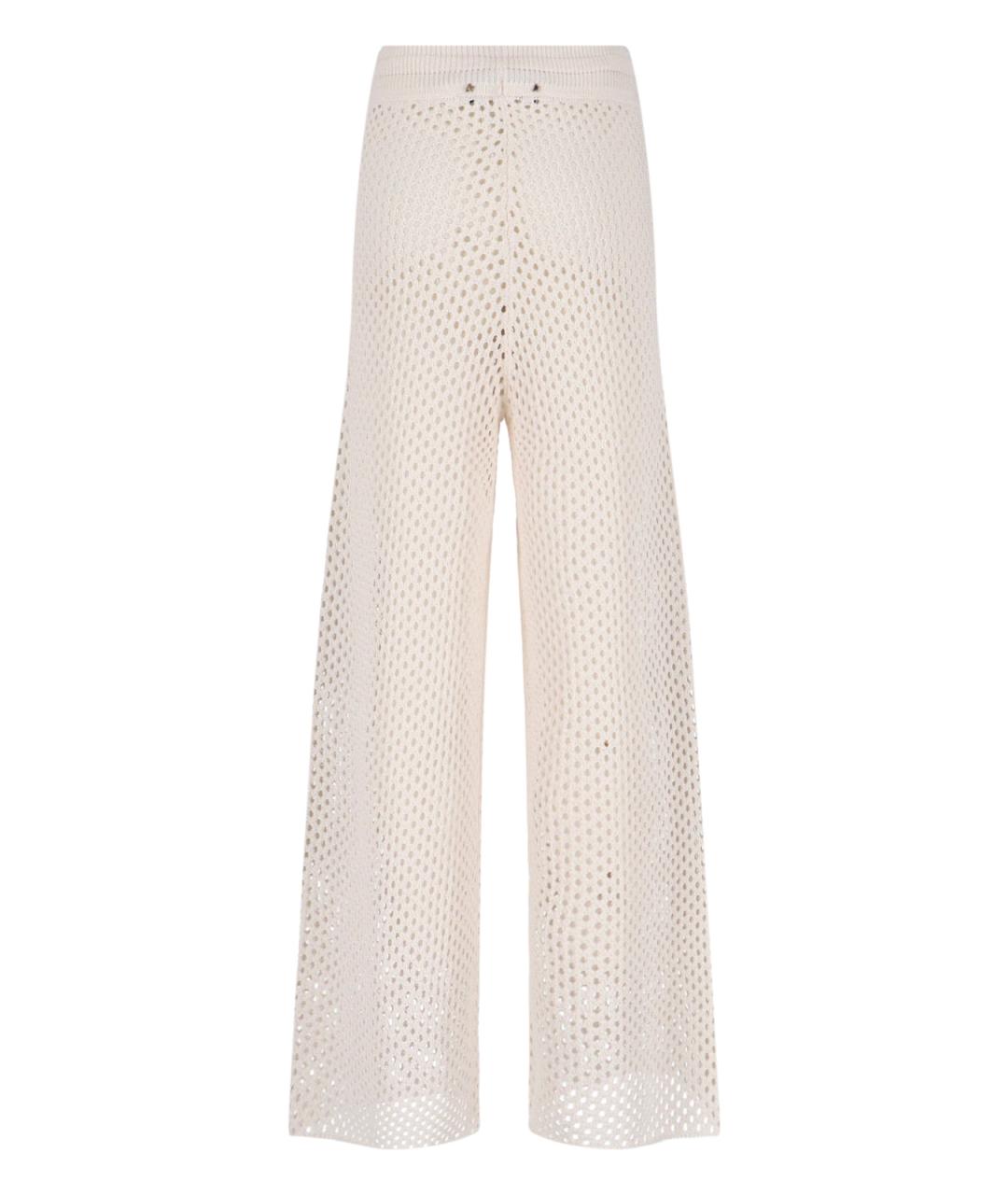 GOLDEN GOOSE DELUXE BRAND Бежевые хлопковые брюки широкие, фото 2