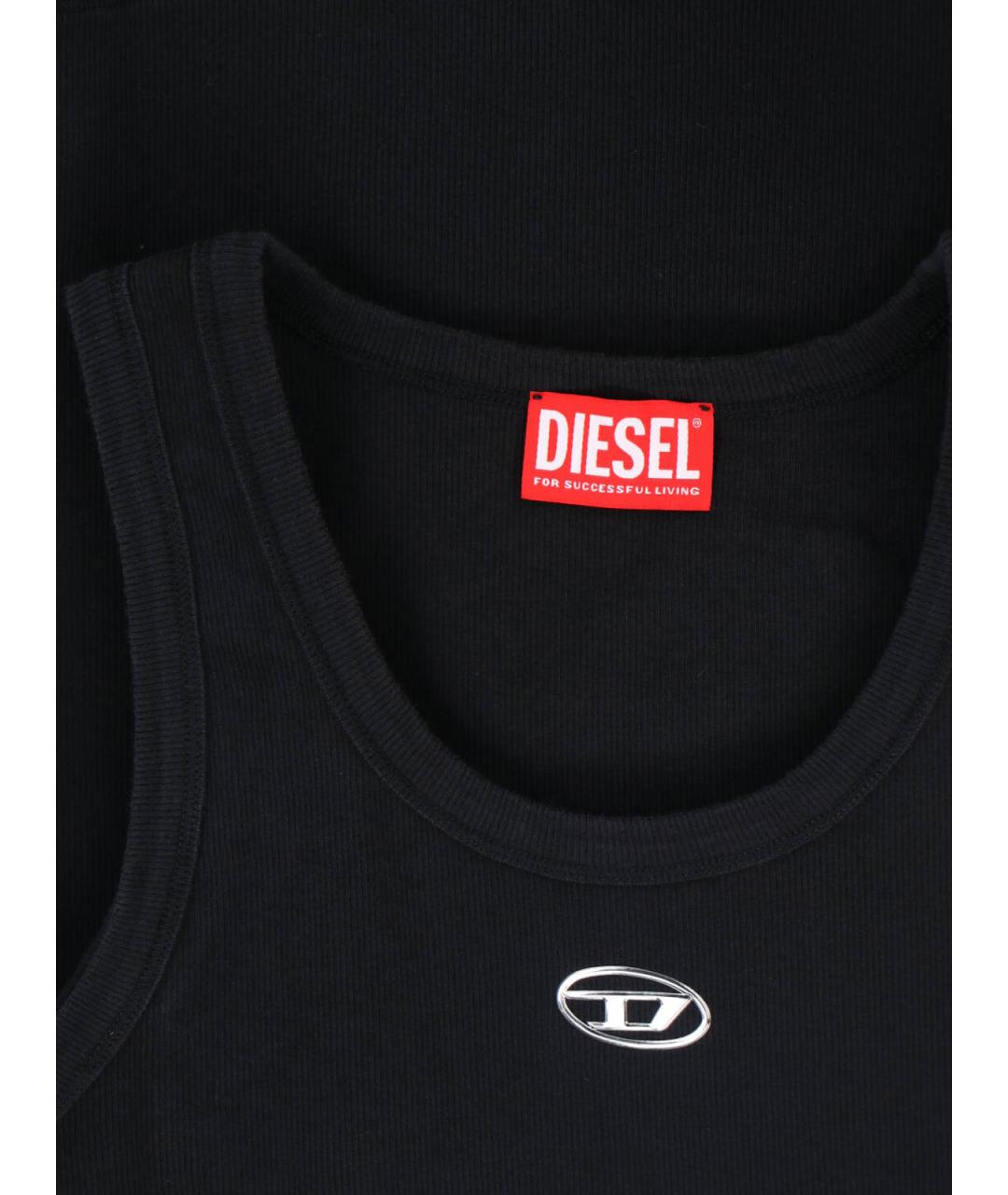 DIESEL Черная хлопковая майка, фото 3