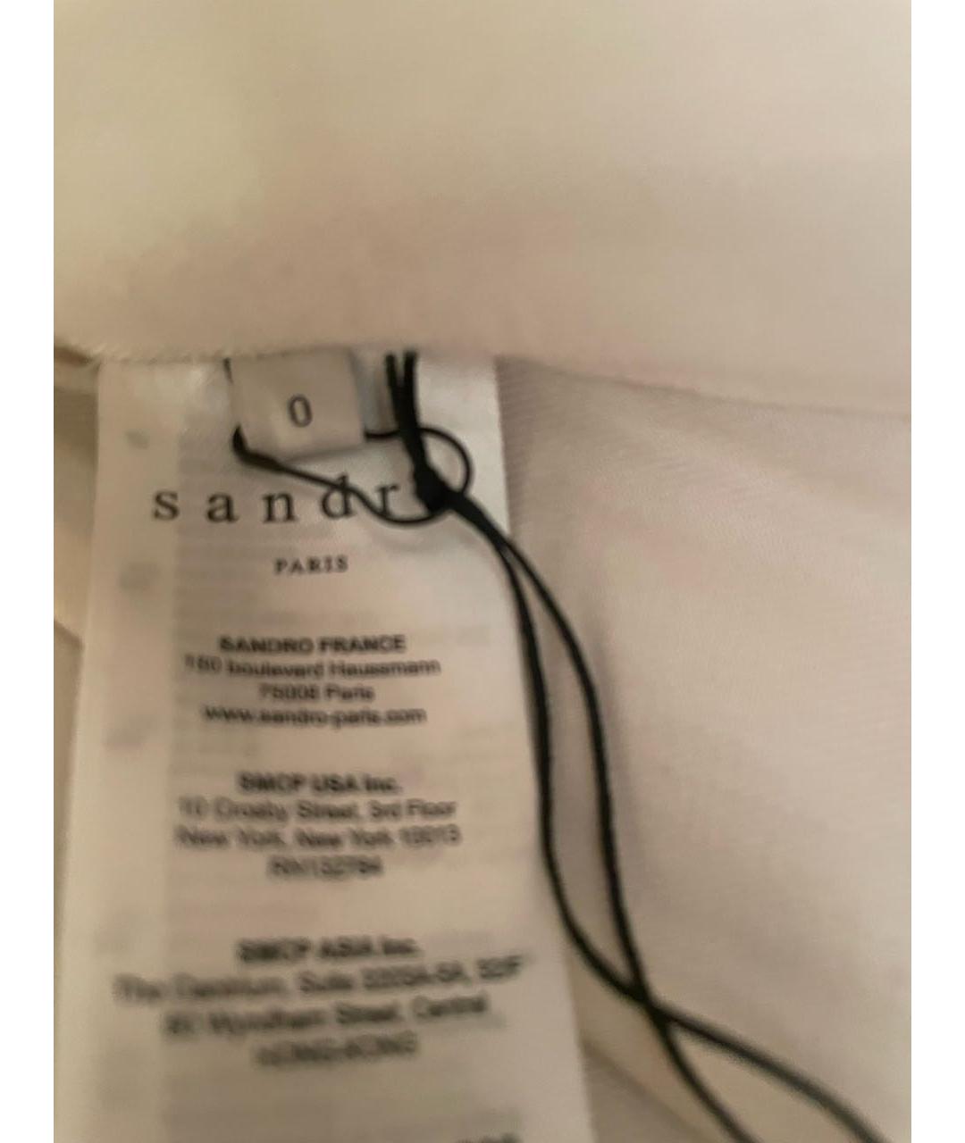 SANDRO Золотая кожаная юбка миди, фото 5