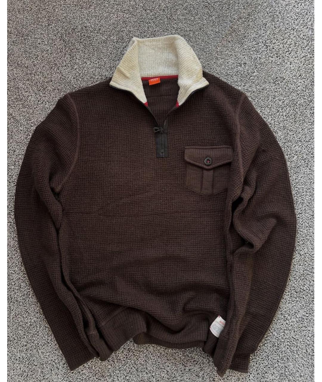 HUGO BOSS Красный полиэстеровый джемпер / свитер, фото 5