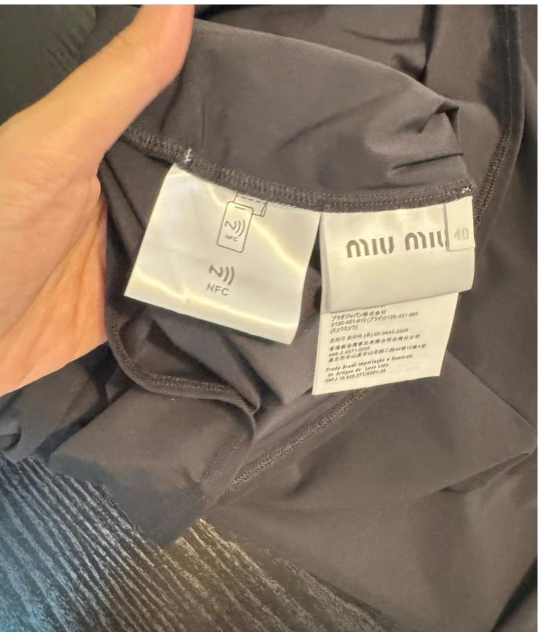 MIU MIU Черное повседневное платье, фото 5