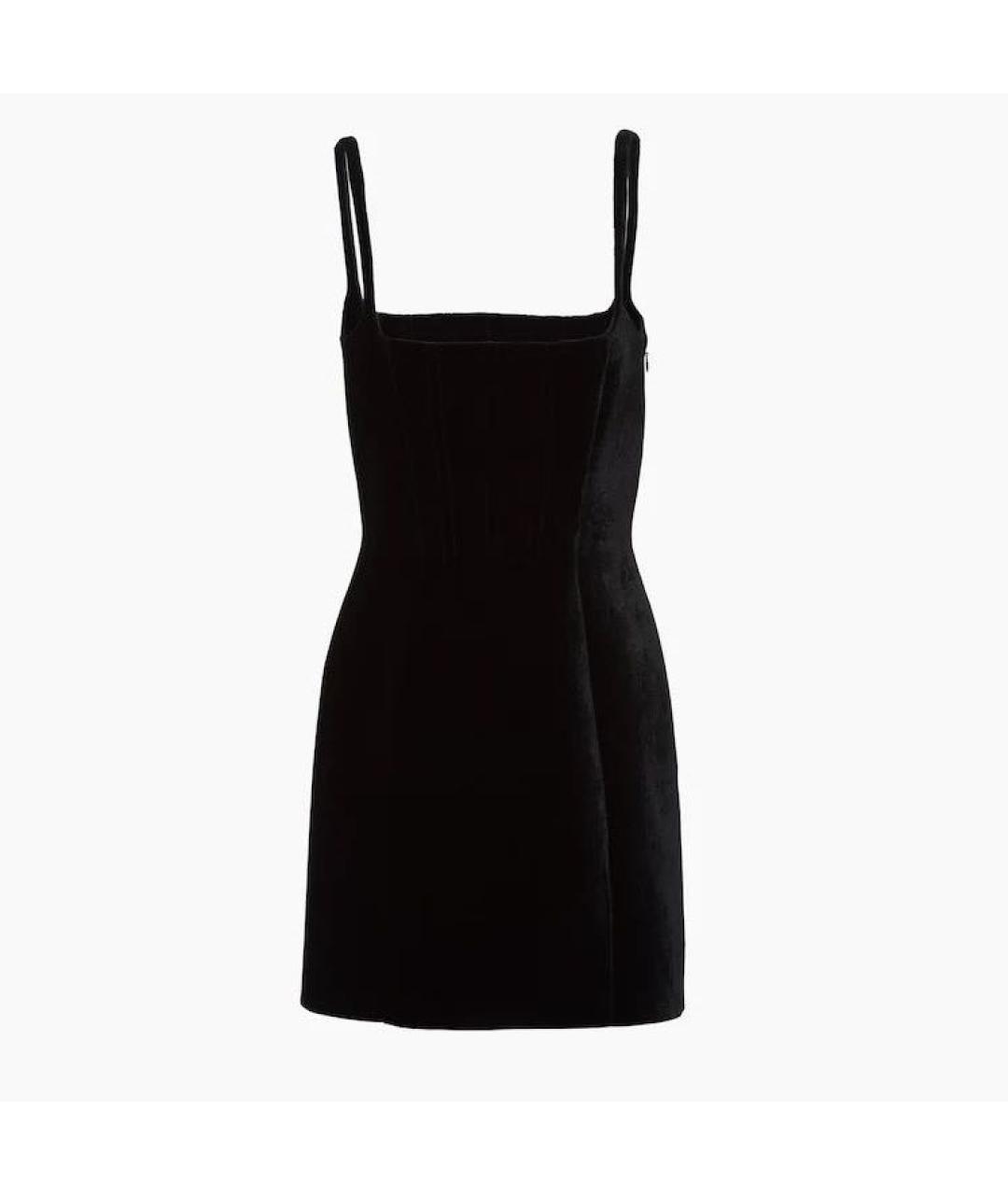 MIU MIU Черное хлопко-эластановое вечернее платье, фото 8