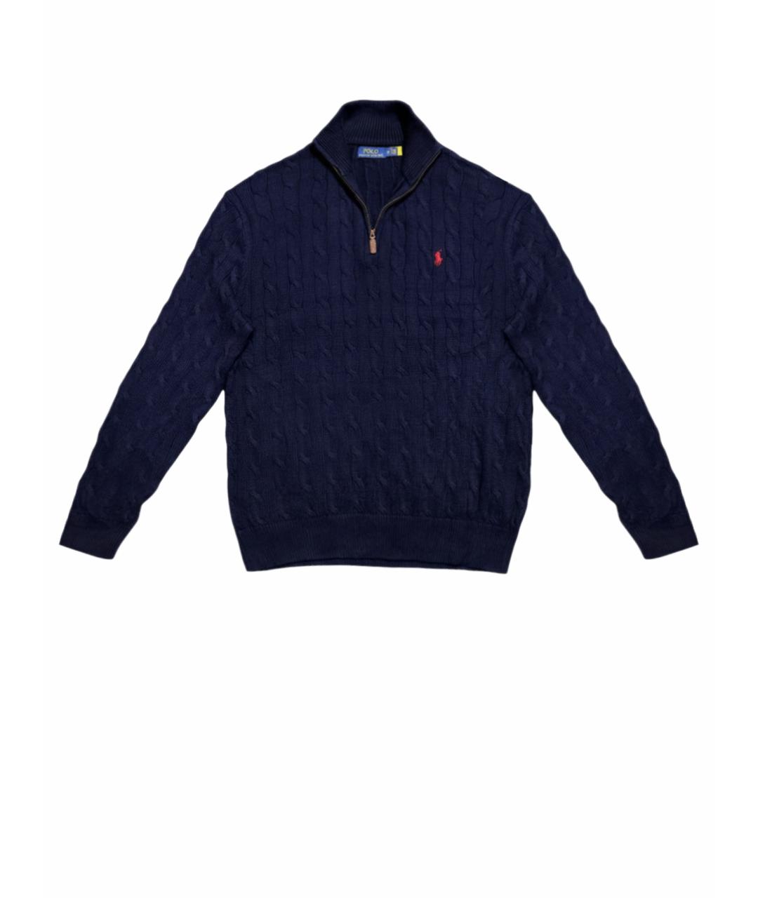 POLO RALPH LAUREN Темно-синий хлопковый джемпер / свитер, фото 1