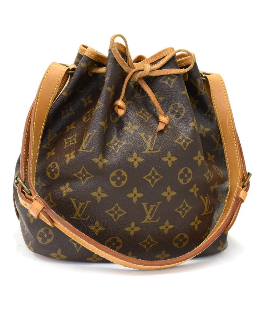 LOUIS VUITTON Коричневая кожаная сумка через плечо, фото 8