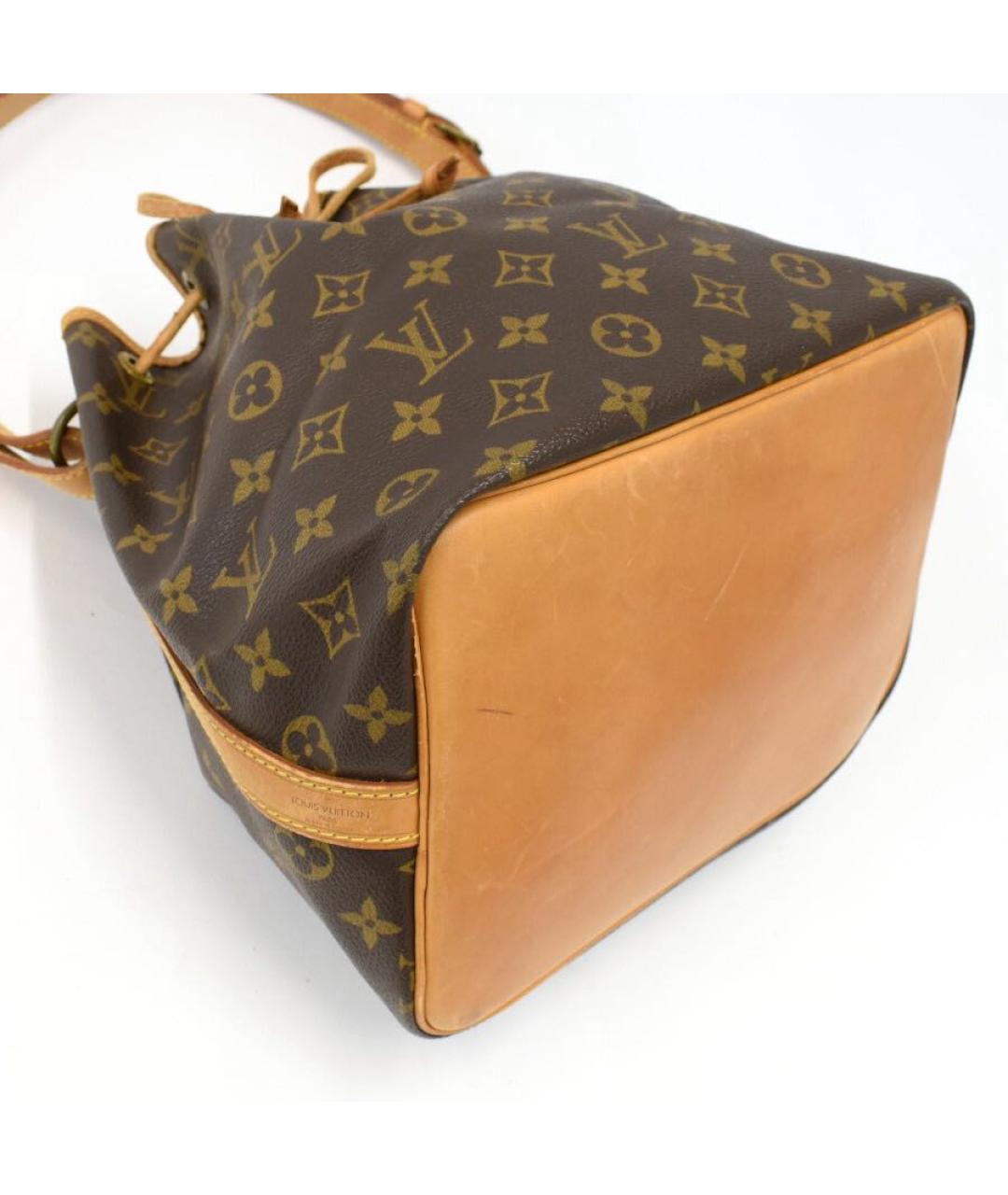 LOUIS VUITTON Коричневая кожаная сумка через плечо, фото 5