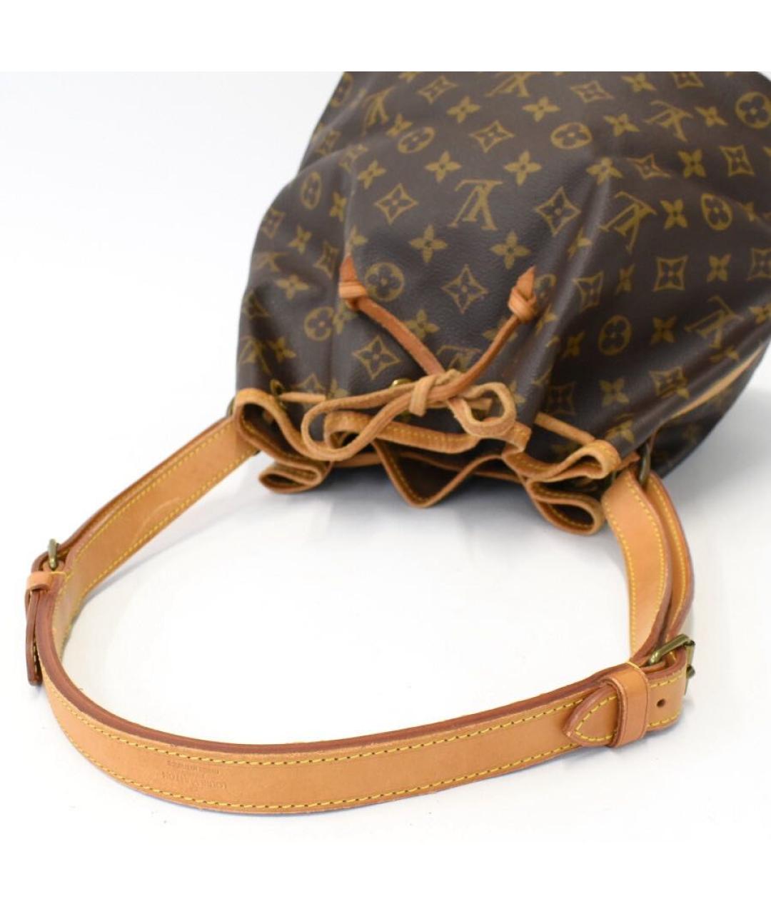 LOUIS VUITTON Коричневая кожаная сумка через плечо, фото 7