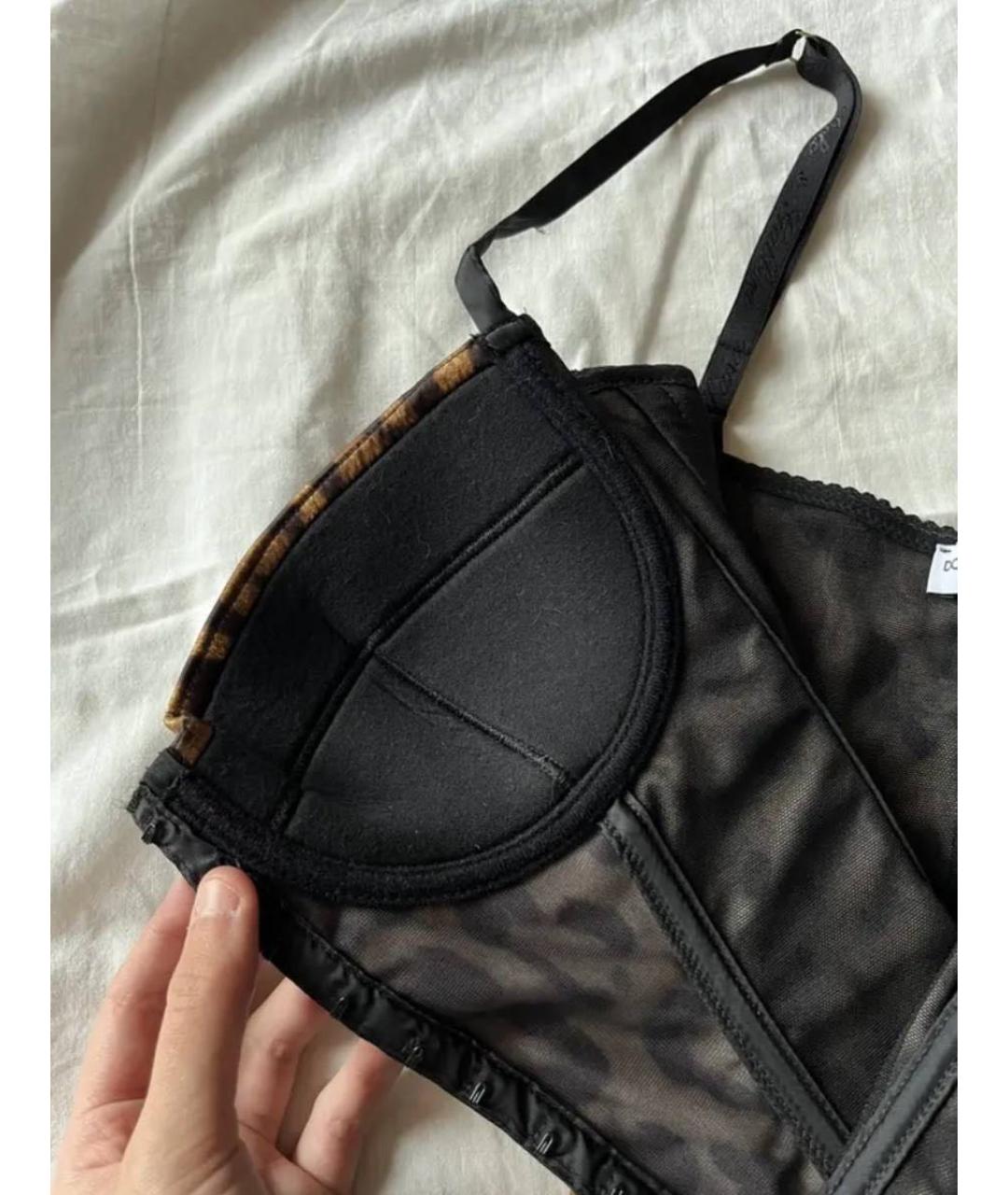 DOLCE&GABBANA Коричневый атласный корсет, фото 4