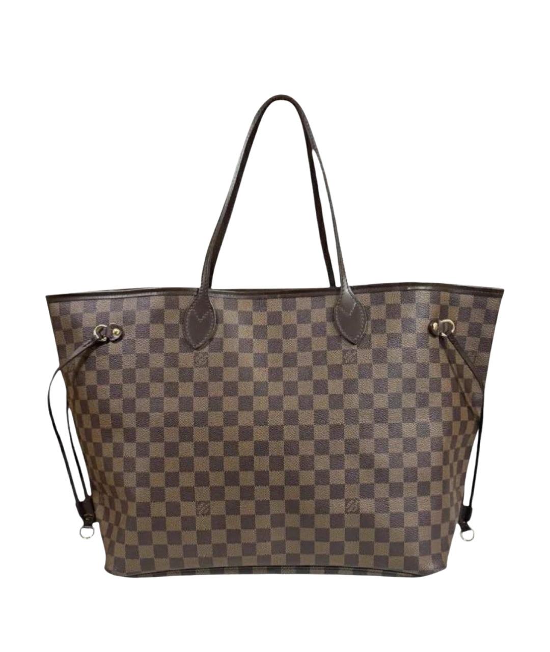 LOUIS VUITTON Коричневая кожаная сумка тоут, фото 1