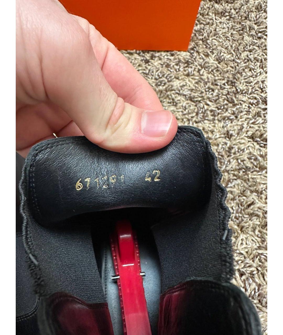 BALENCIAGA Черные кожаные высокие ботинки, фото 5