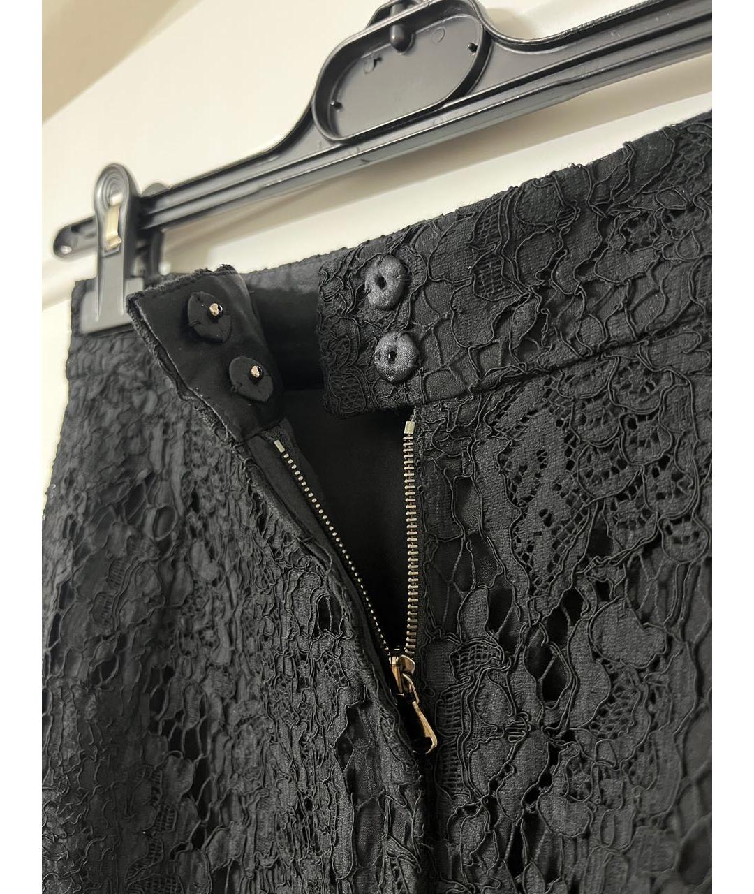 DOLCE&GABBANA Черная хлопковая юбка миди, фото 3