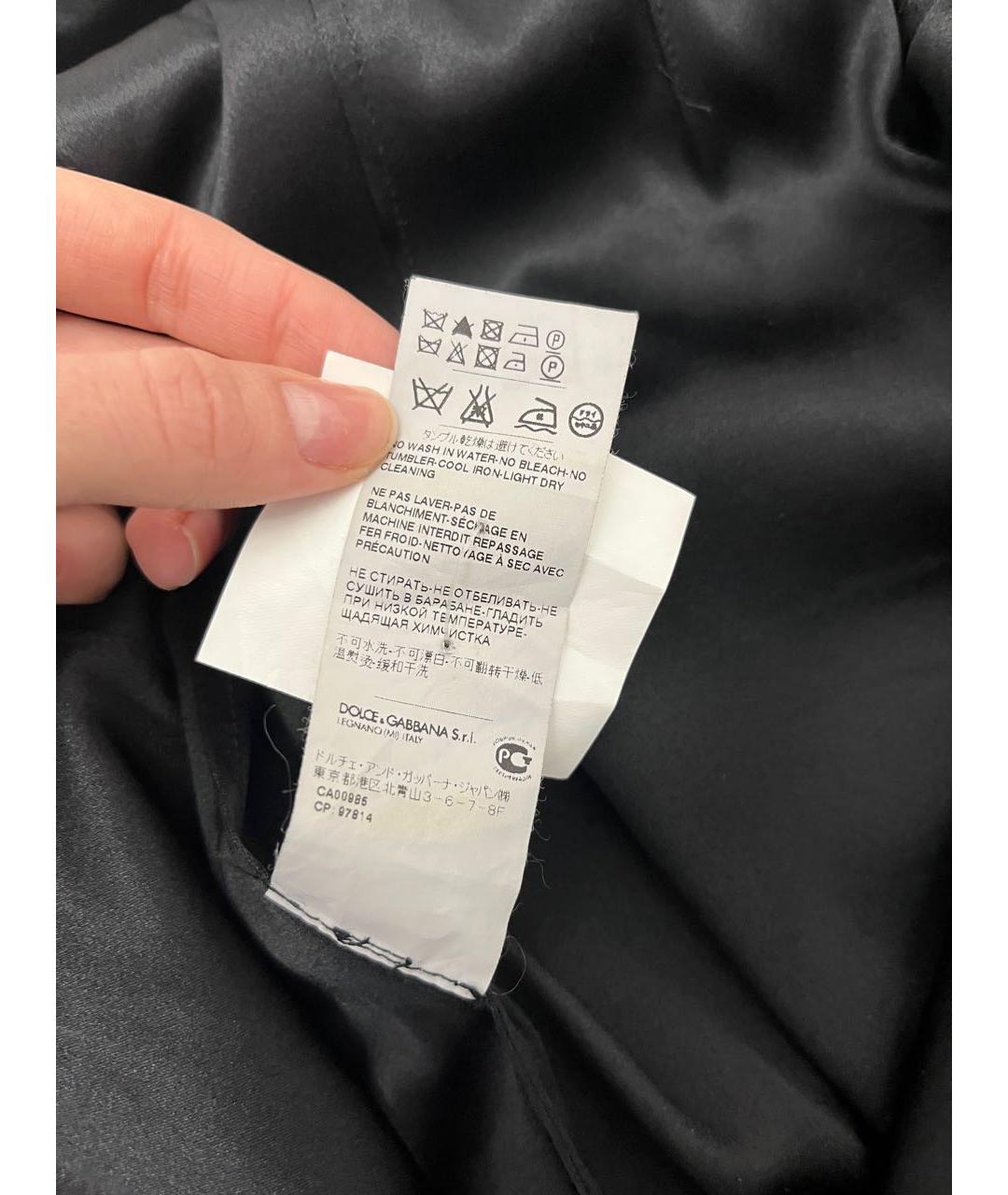 DOLCE&GABBANA Черная хлопковая юбка миди, фото 7