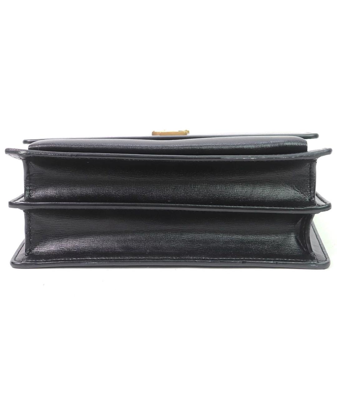 SAINT LAURENT Черная кожаная сумка через плечо, фото 5