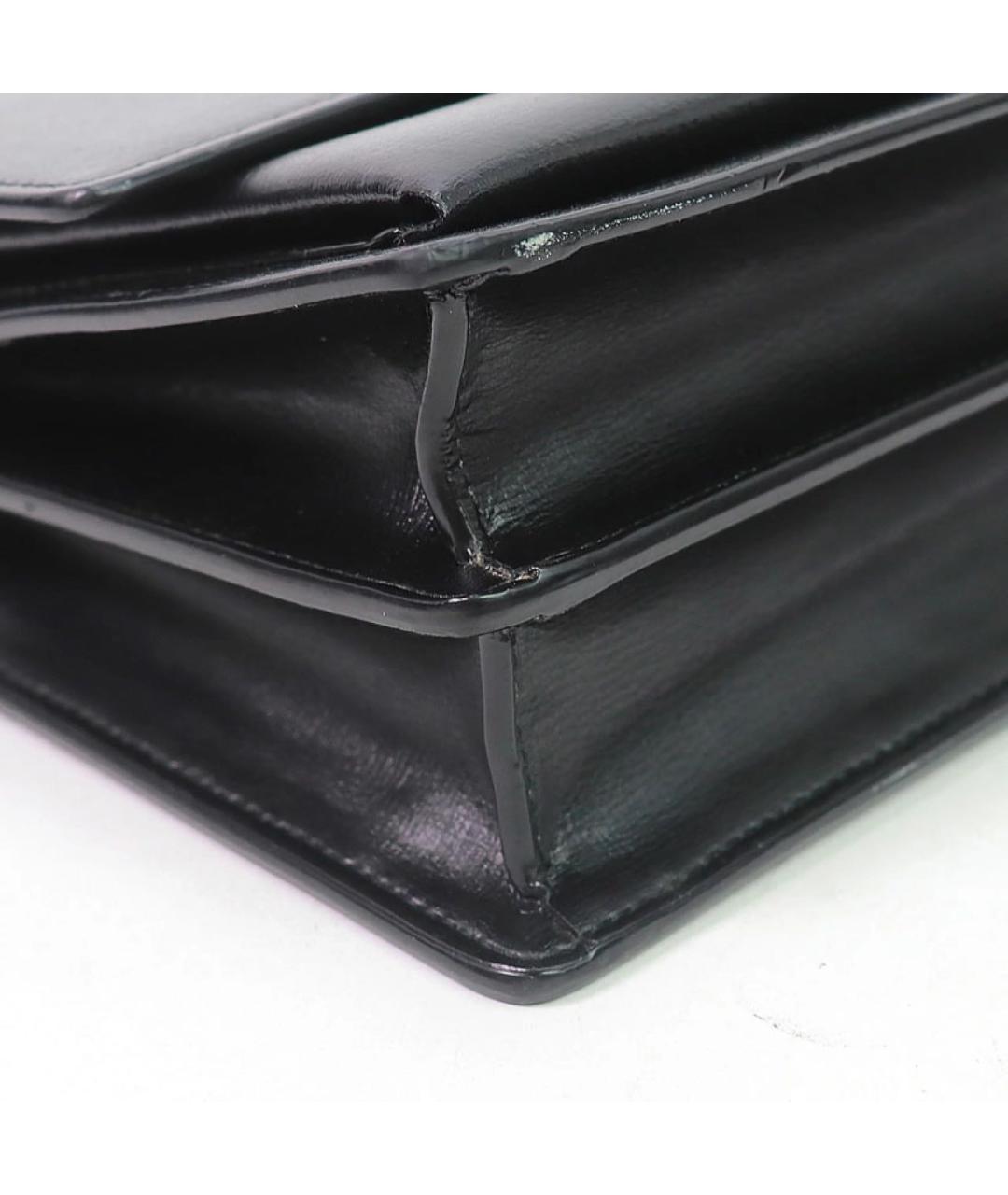 SAINT LAURENT Черная кожаная сумка через плечо, фото 6
