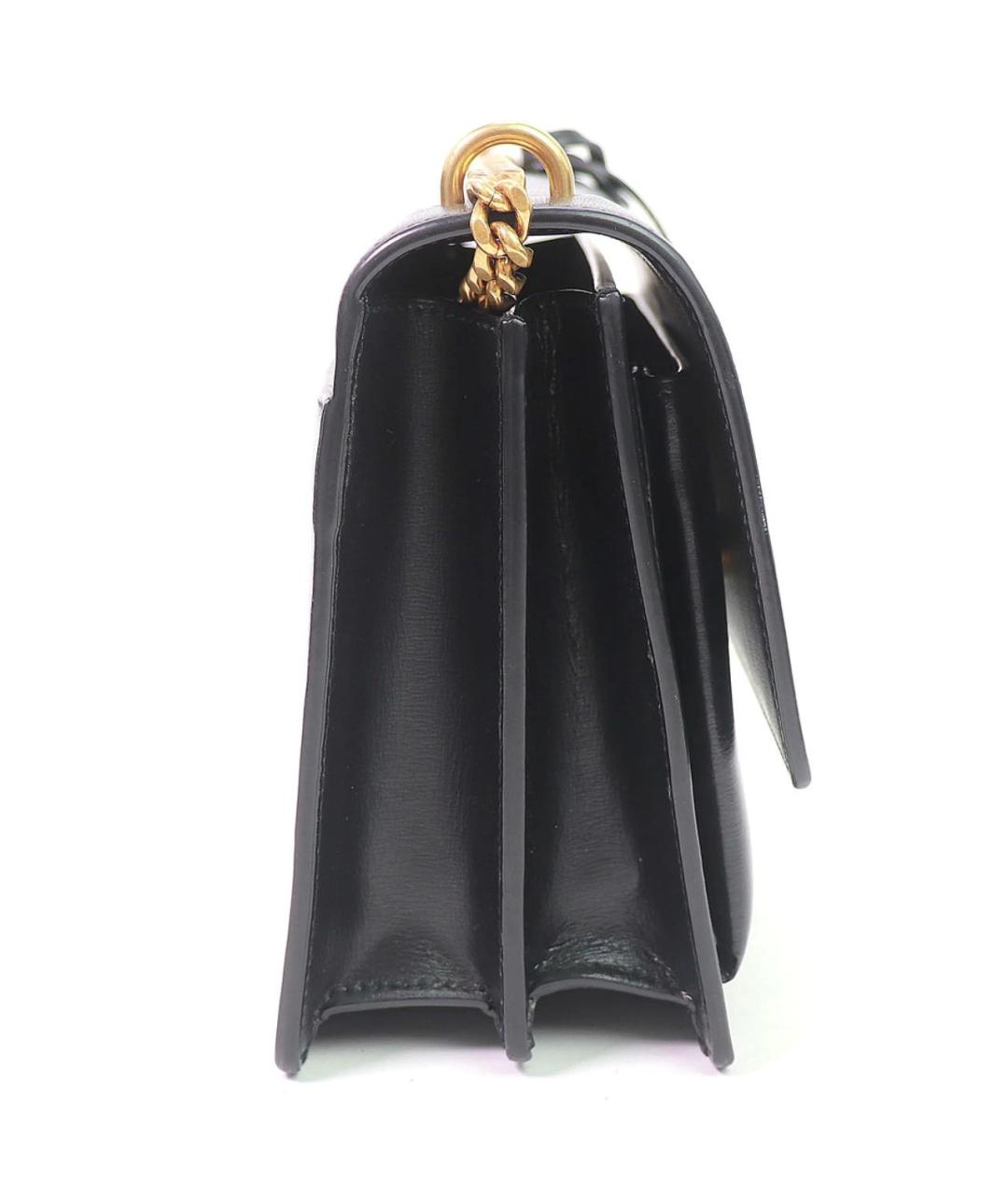 SAINT LAURENT Черная кожаная сумка через плечо, фото 3