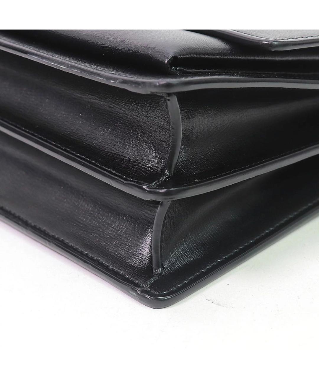 SAINT LAURENT Черная кожаная сумка через плечо, фото 7