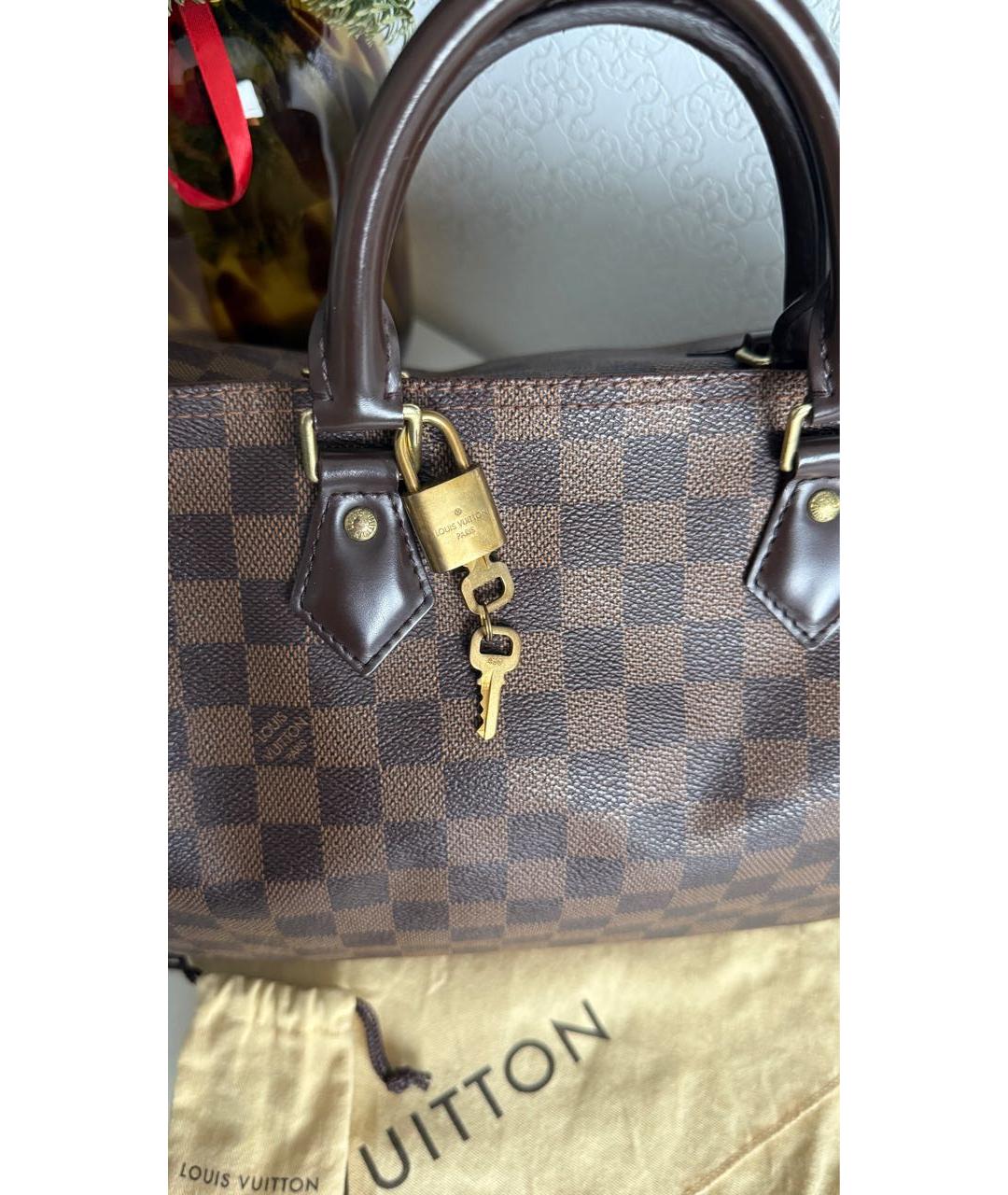 LOUIS VUITTON Коричневая сумка с короткими ручками, фото 5