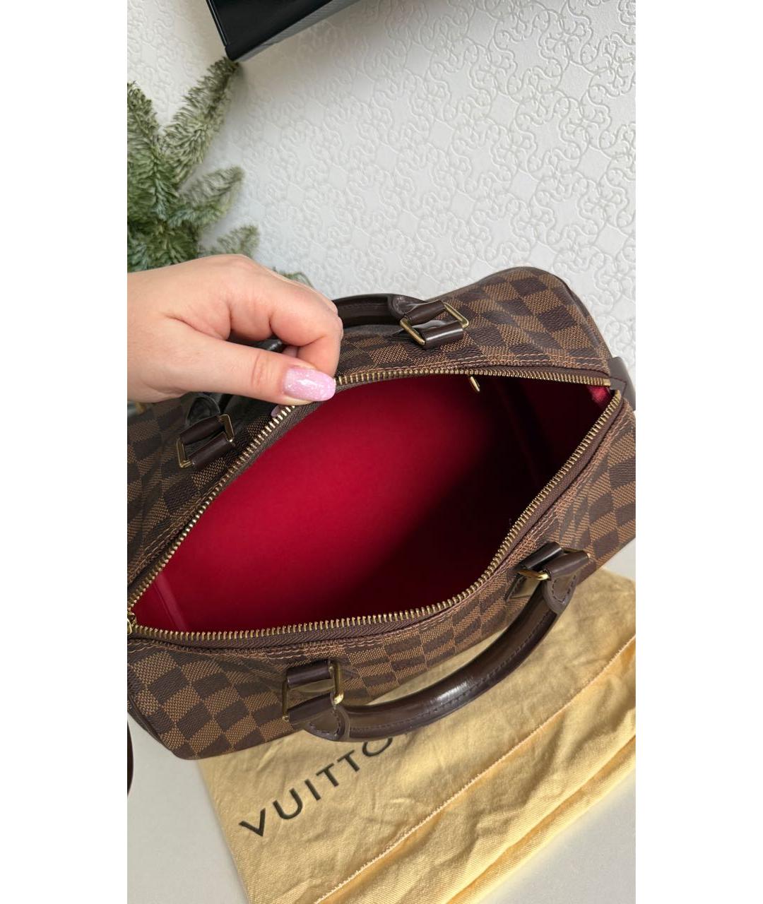 LOUIS VUITTON Коричневая сумка с короткими ручками, фото 4