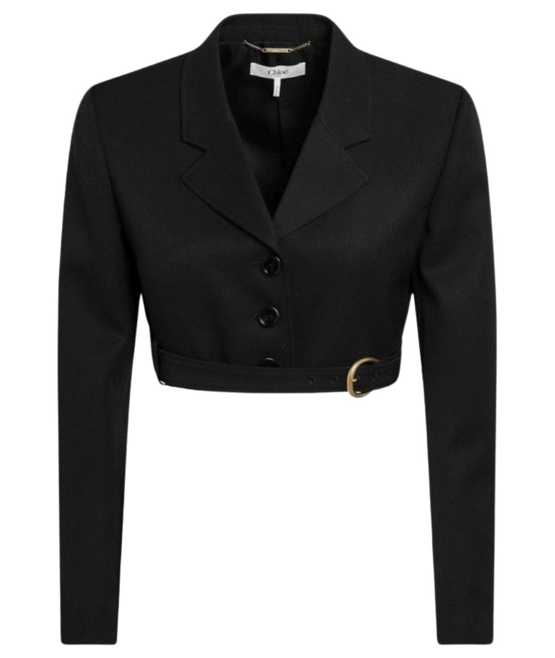 CHLOE Черный шерстяной жакет/пиджак, фото 1