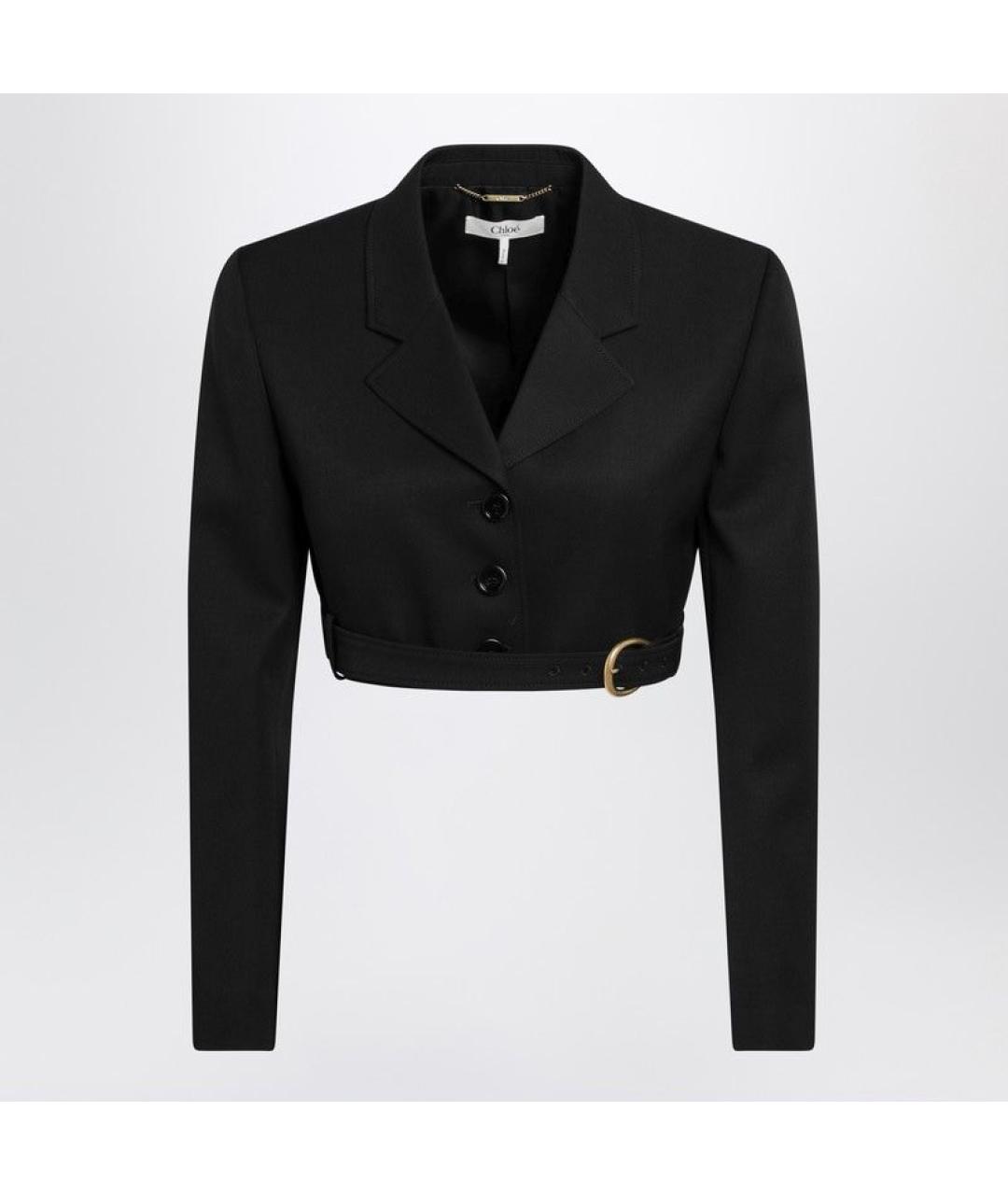CHLOE Черный шерстяной жакет/пиджак, фото 3