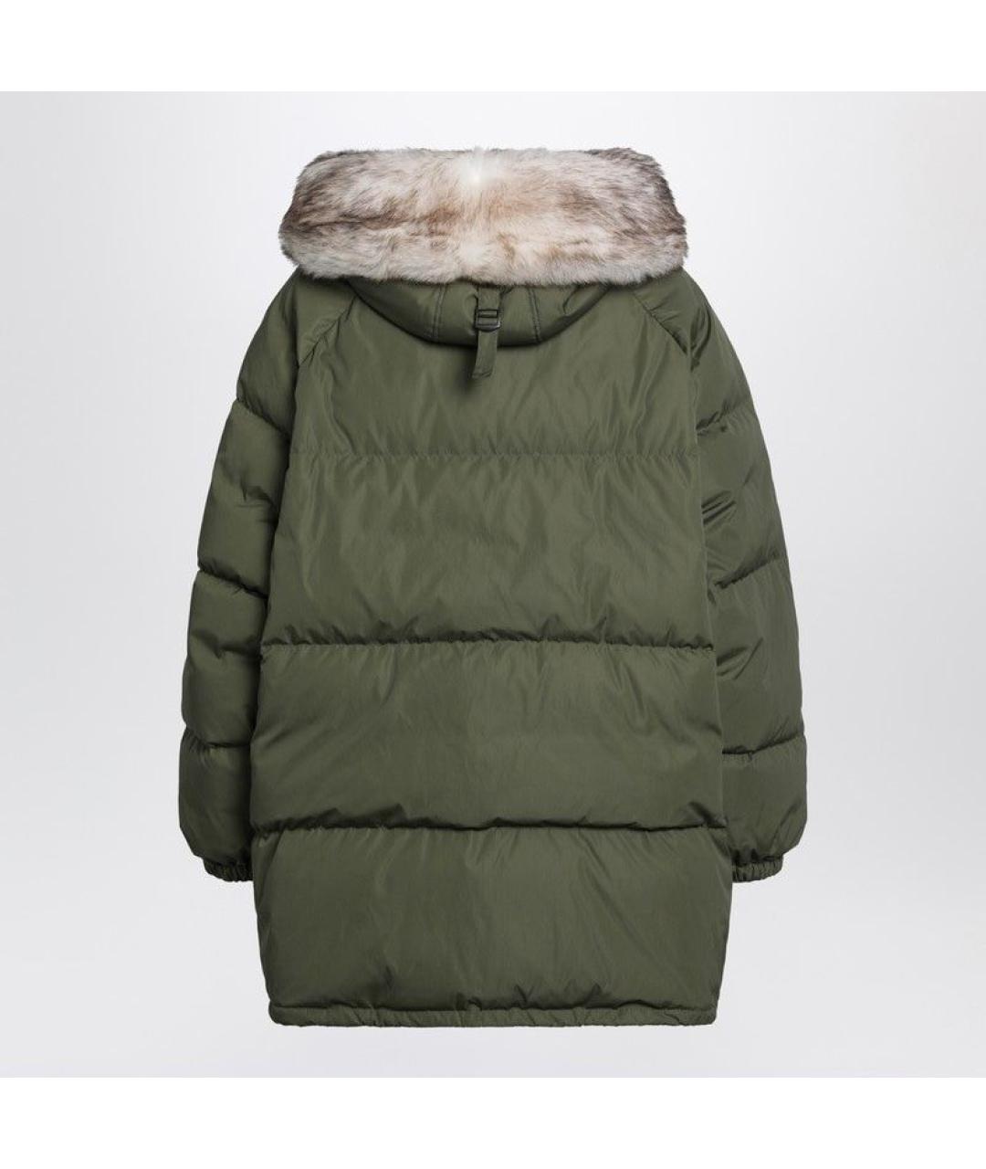 PRADA Зеленый полиамидовый пуховик, фото 2