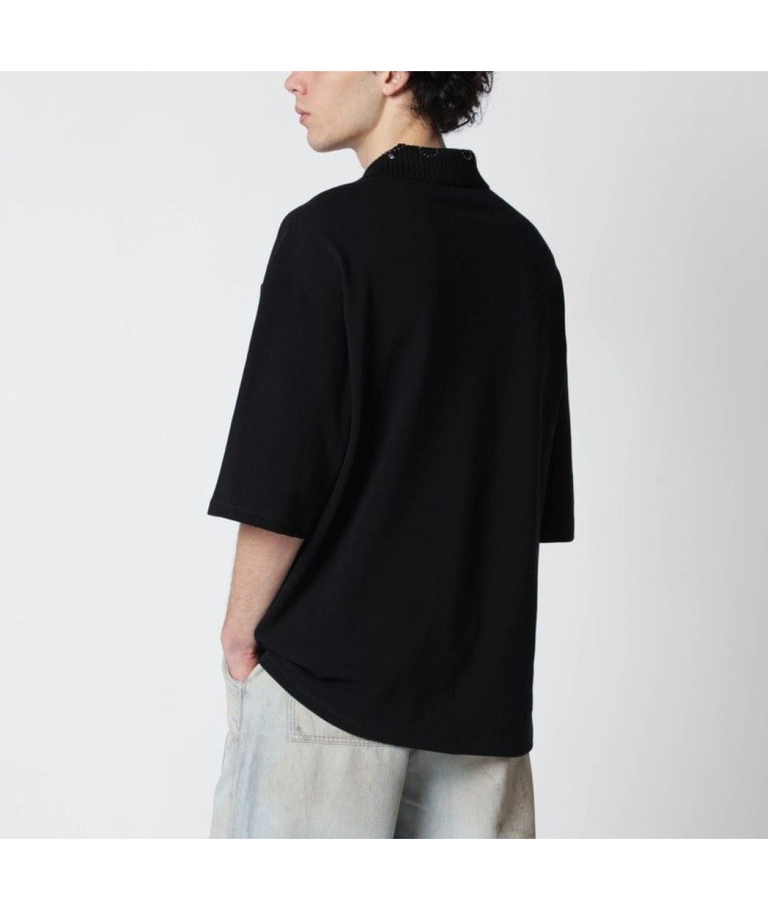 AMIRI Черная хлопковая футболка, фото 3