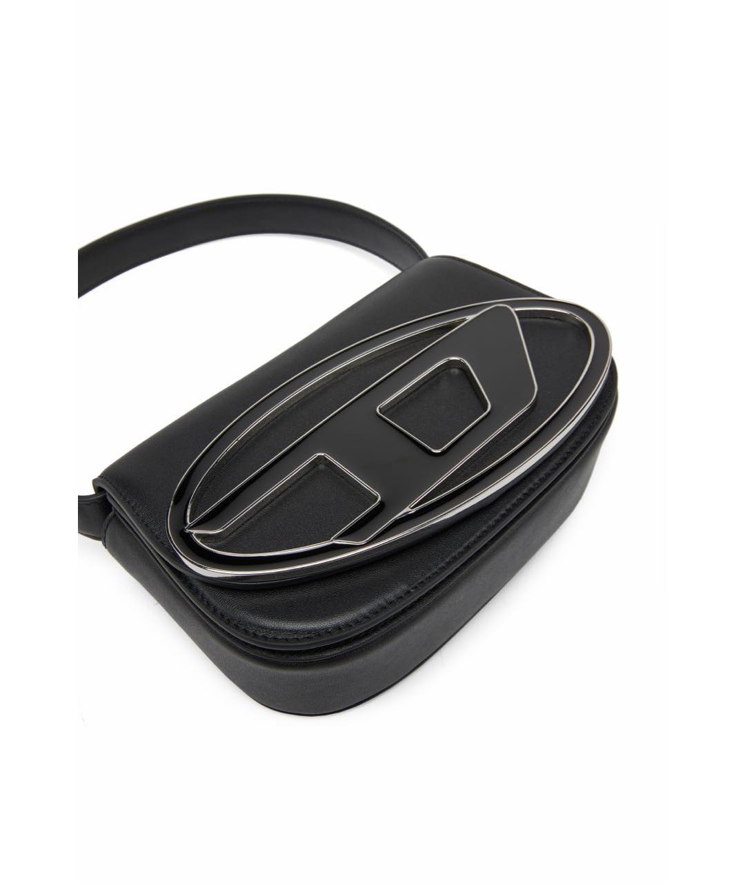 DIESEL Черная кожаная сумка через плечо, фото 2