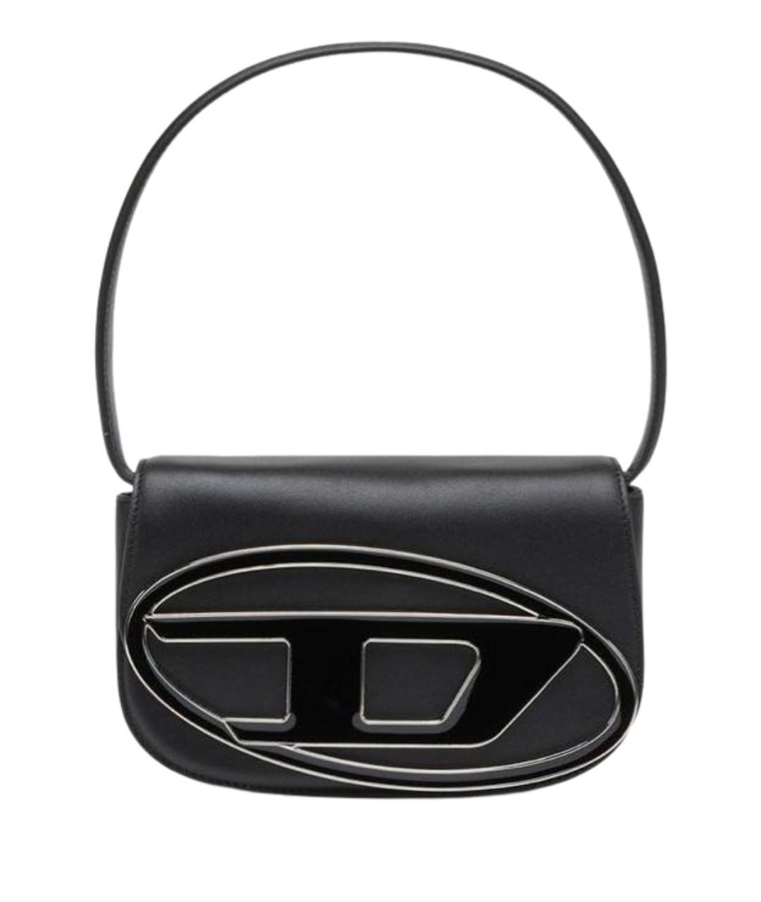 DIESEL Черная кожаная сумка через плечо, фото 1