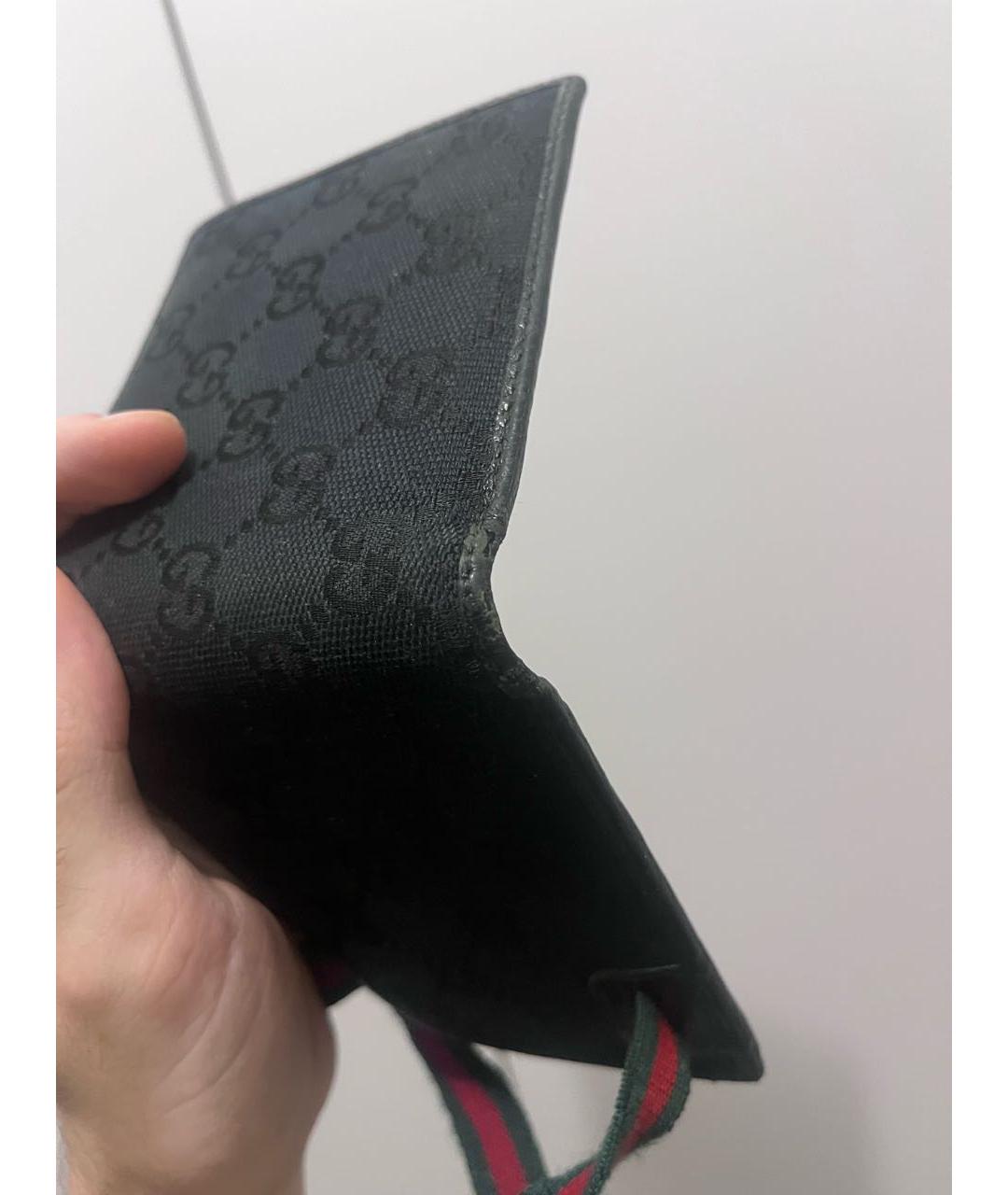 GUCCI Черный кожаный кошелек, фото 5