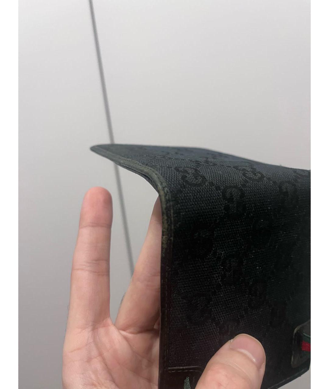 GUCCI Черный кожаный кошелек, фото 6