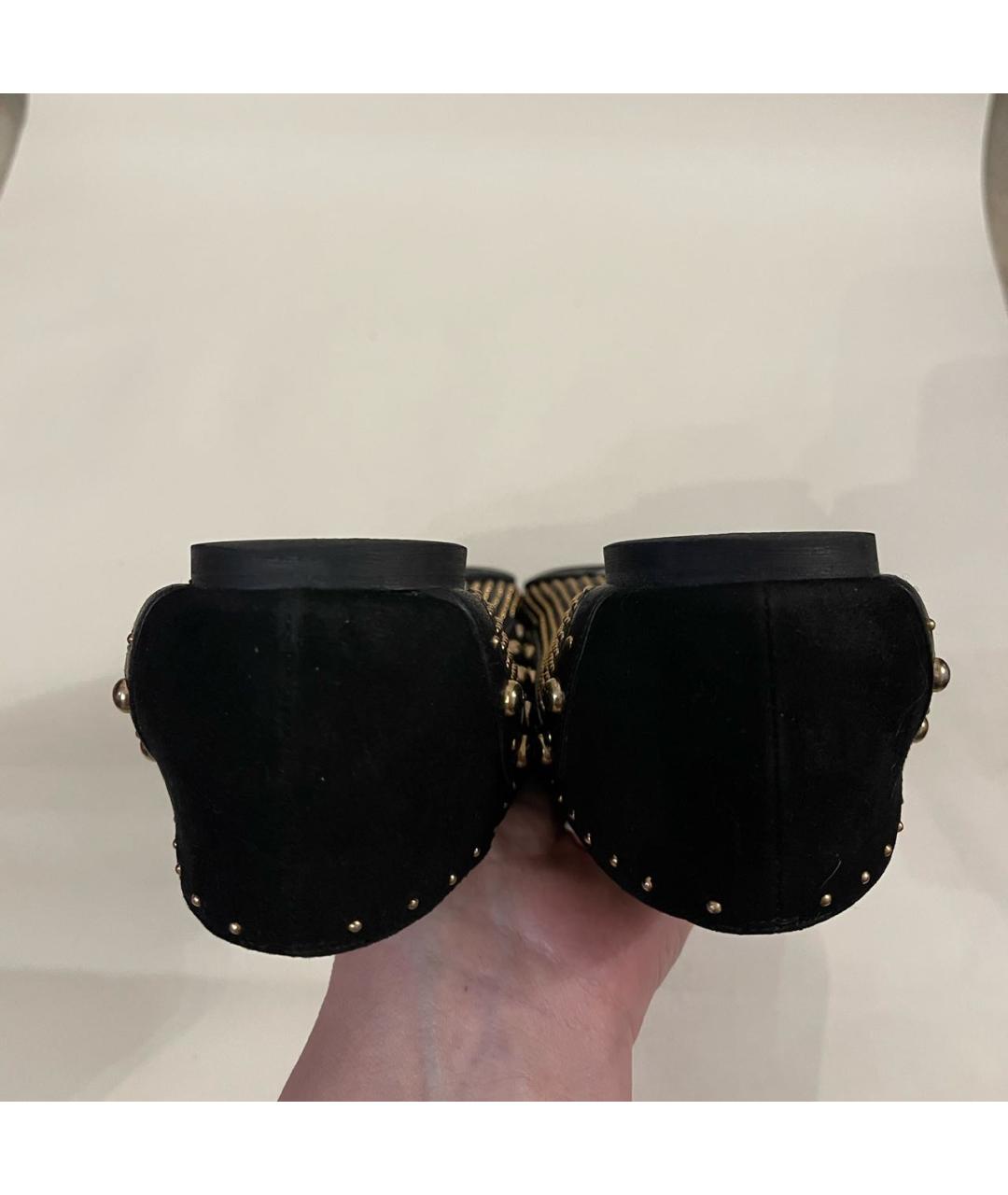 ALEXANDER MCQUEEN Черные кожаные балетки, фото 6